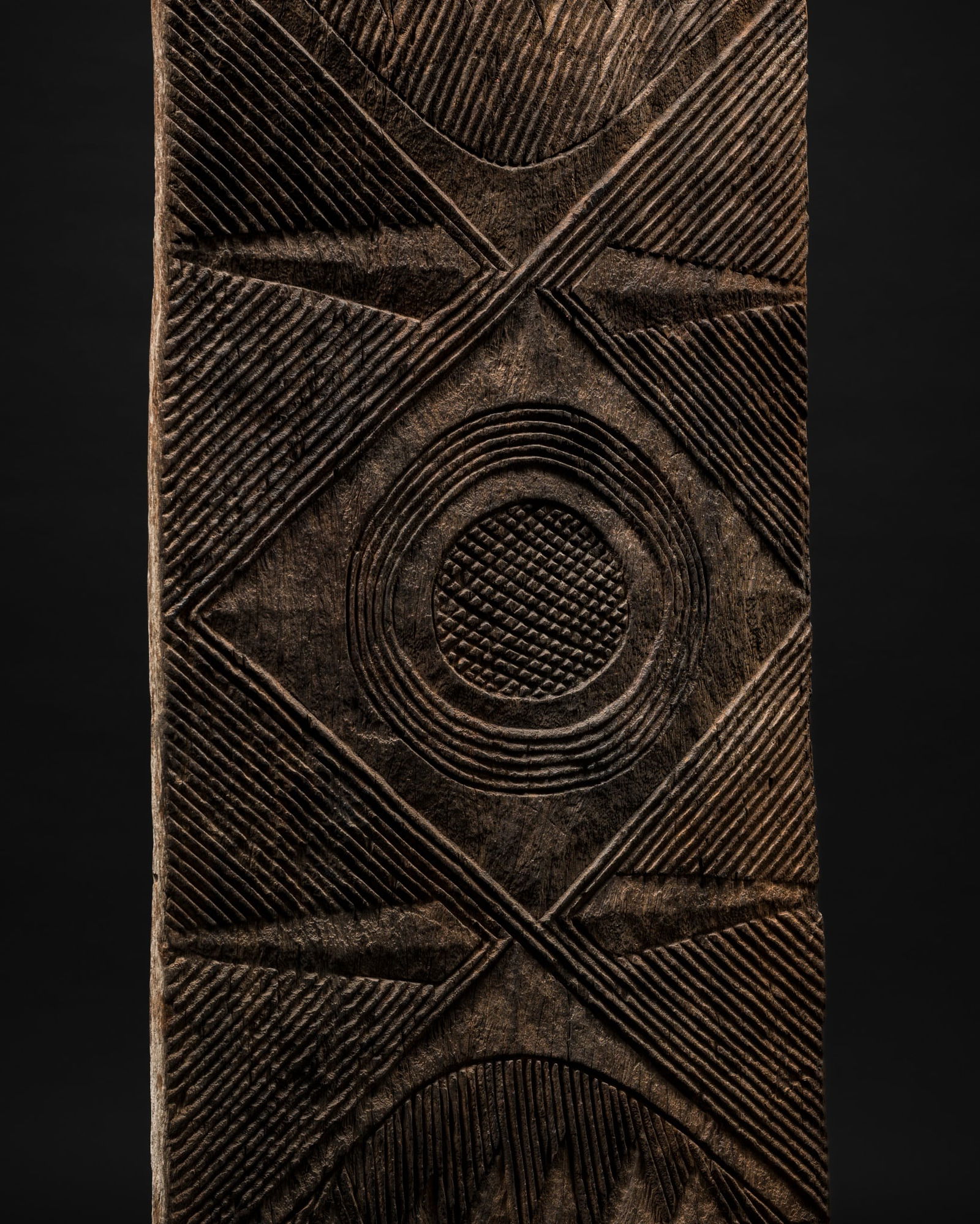 A CARVED AFRICAN OAK DOOR, MGBO EZI, IGBO PEOPLES, 18TH-19TH CENTURY: A CARVED AFRICAN OAK DOOR, MGBO EZI, IGBO PEOPLES, 18TH-19TH CENTURY This lot is from a single owner collection and is therefore offered without reserve Nigeria. Finely carved, the wood panel with fix