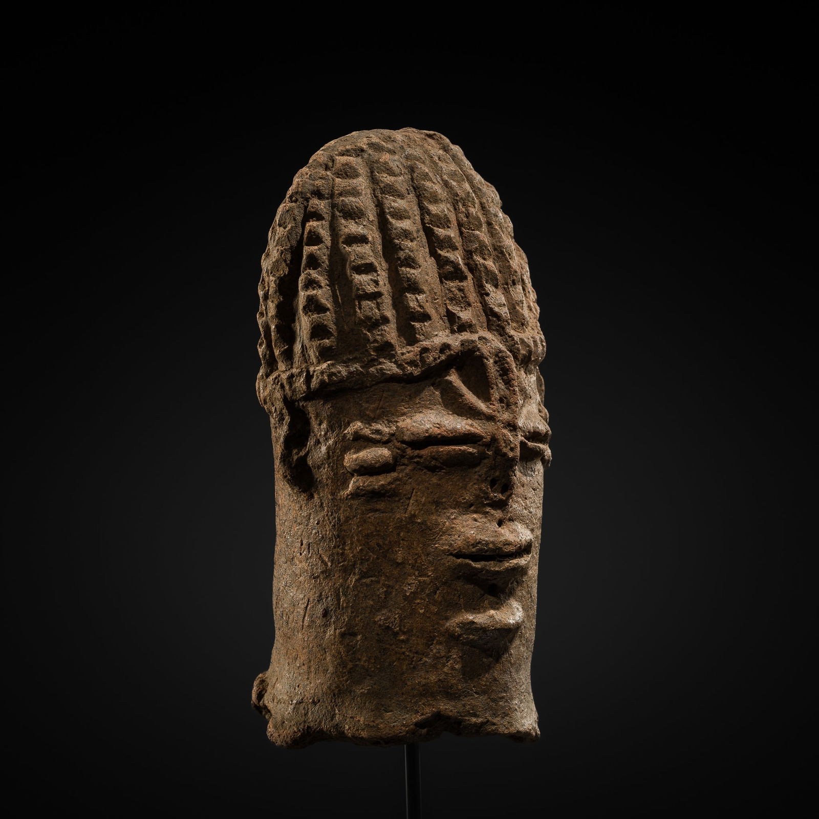 A TERRACOTTA MEMORIAL HEAD, BURA CULTURE, NIGER, 3RD-11TH CENTURY (1 of 11)