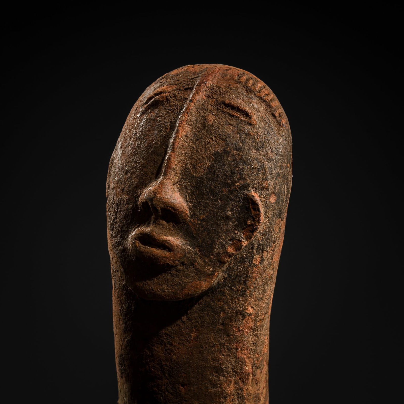 A TERRACOTTA PHALLIC MEMORIAL HEAD, BURA CULTURE, NIGER, 3RD-11TH CENTURY (1 of 13)