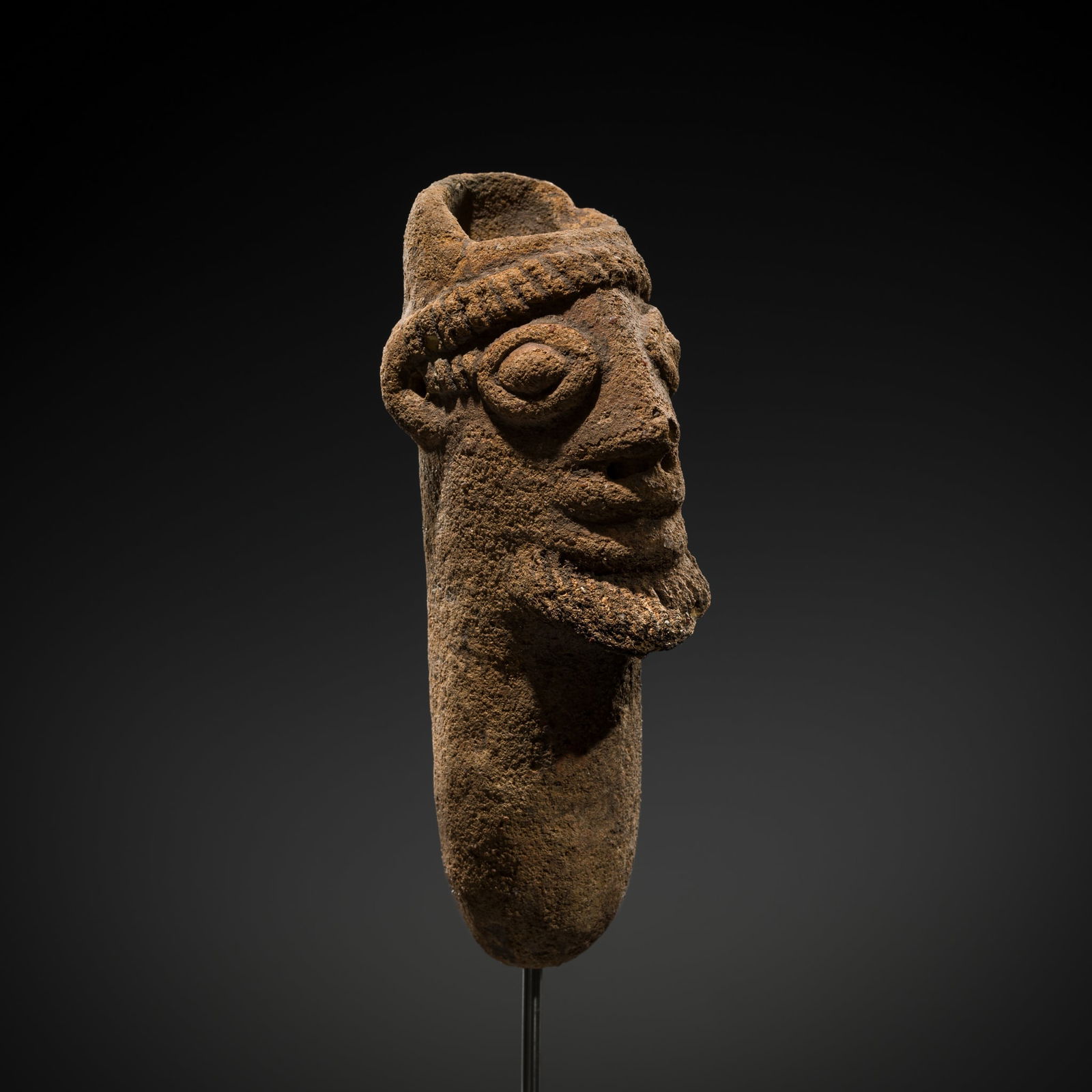A TERRACOTTA HEAD-FORM BURIAL MARKER, NORTHERN GHANA, KOMALAND, 13TH-18TH CENTURY (1 of 13)