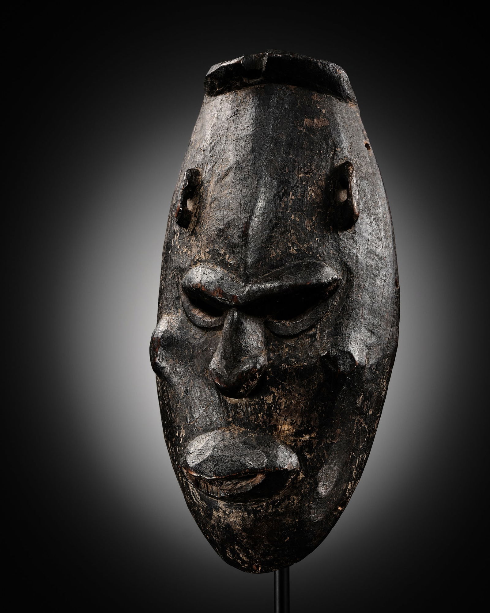 A CARVED WOOD MASK, RAMU RIVER DELTA REGION, 19TH CENTURY (1 of 14)