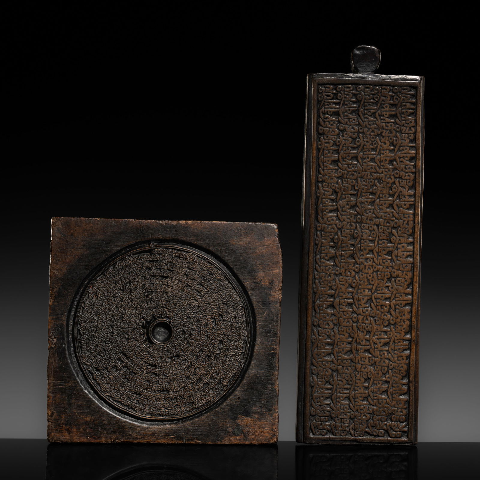 A GROUP OF TWO WOODEN PRINTING BLOCKS, 18TH-19TH CENTURY (1 of 15)