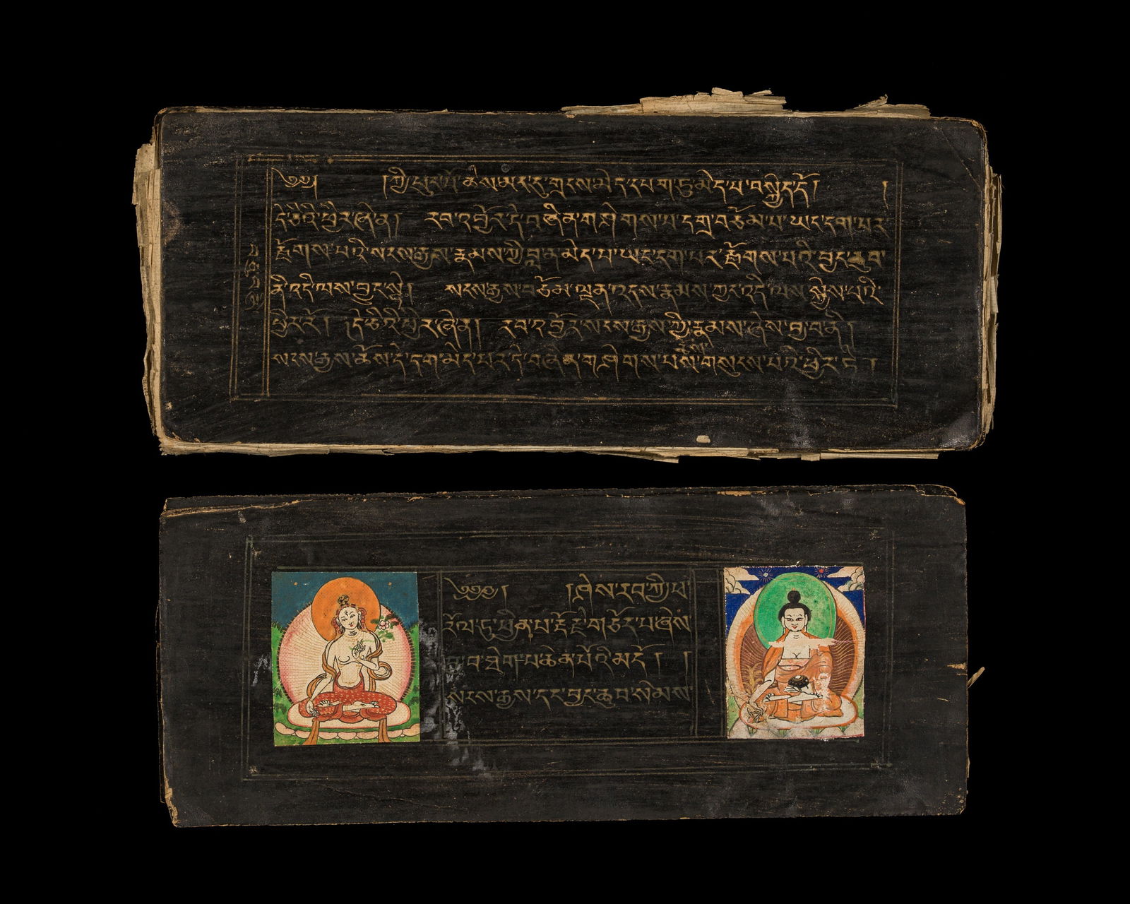 A FINE SUTRA MANUSCRIPT WITH POLYCHROME ILLUMINATIONS (1 of 12)