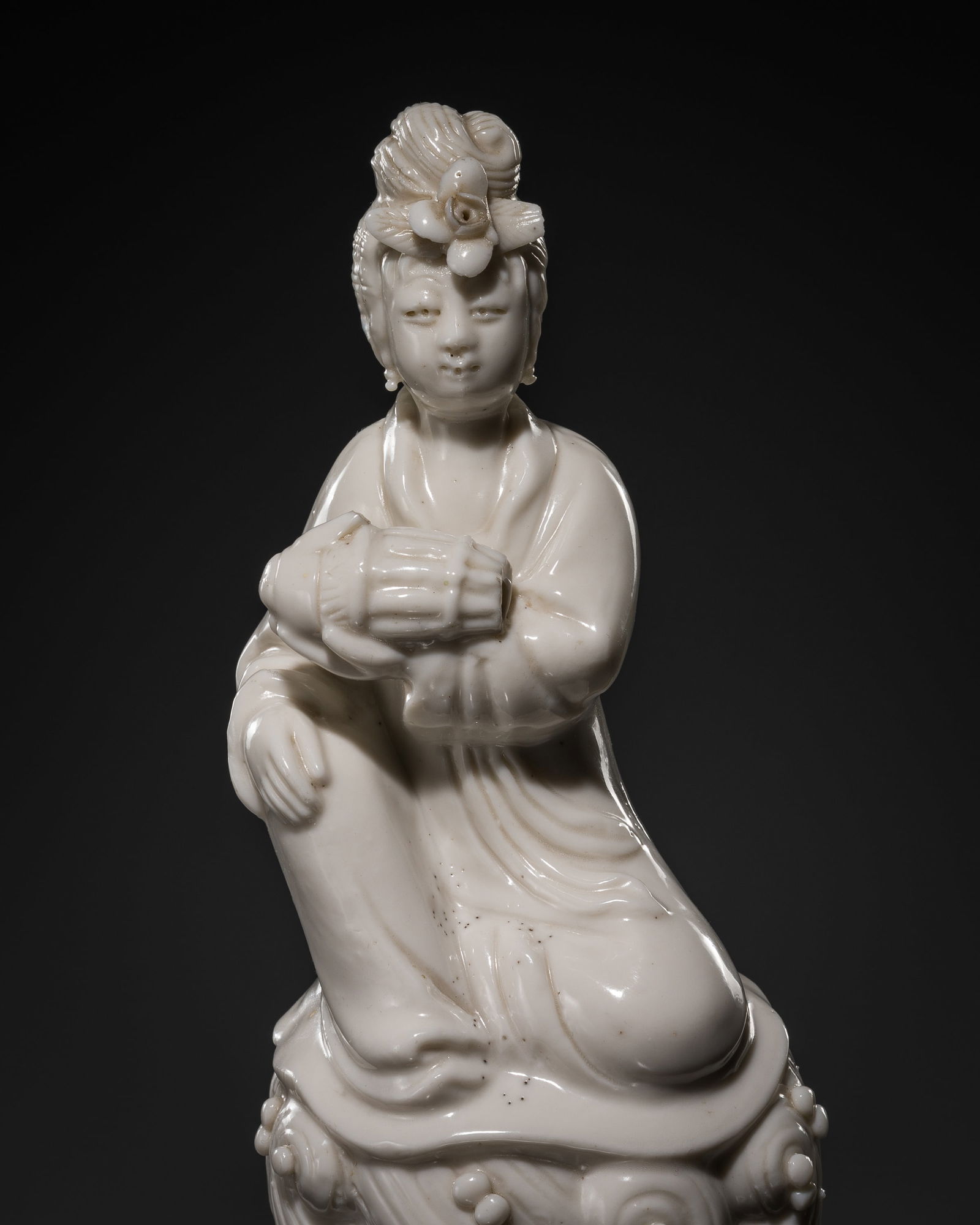 A DEHUA PORCELAIN FIGURE OF A CELESTIAL MAIDEN, c. 1920s (1 of 11)