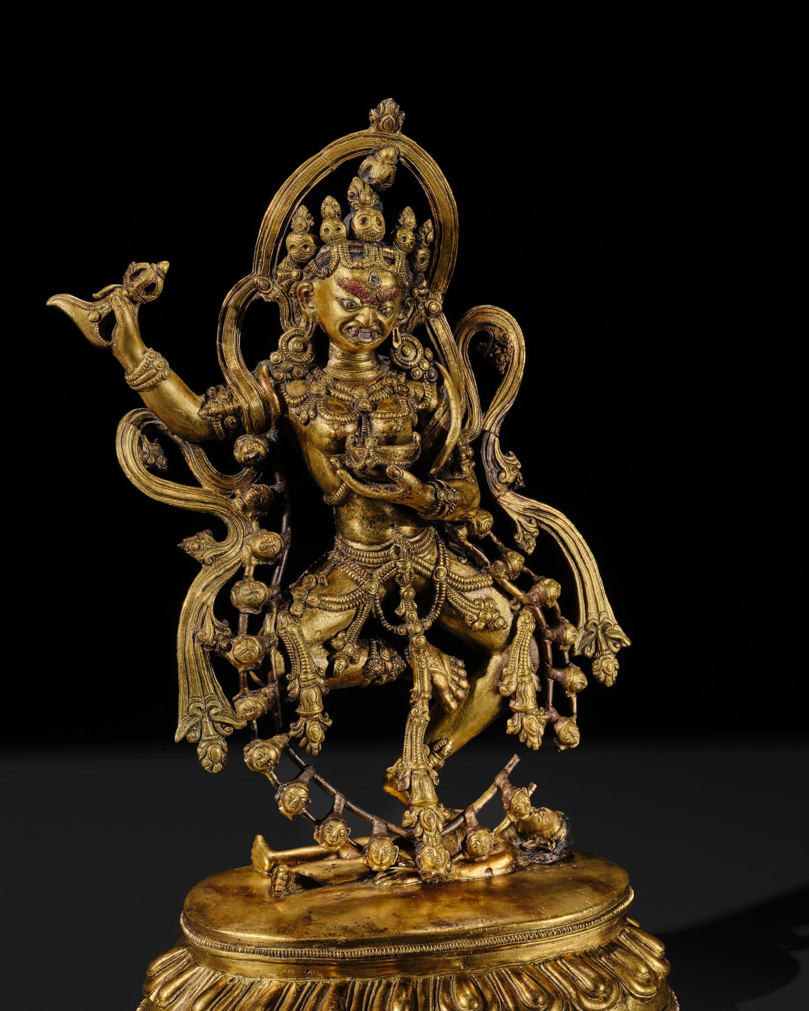 A LARGE AND IMPRESSIVE GILT-BRONZE FIGURE OF VAJRAVARAHI, NEPAL, 18TH CENTURY (1 of 20)