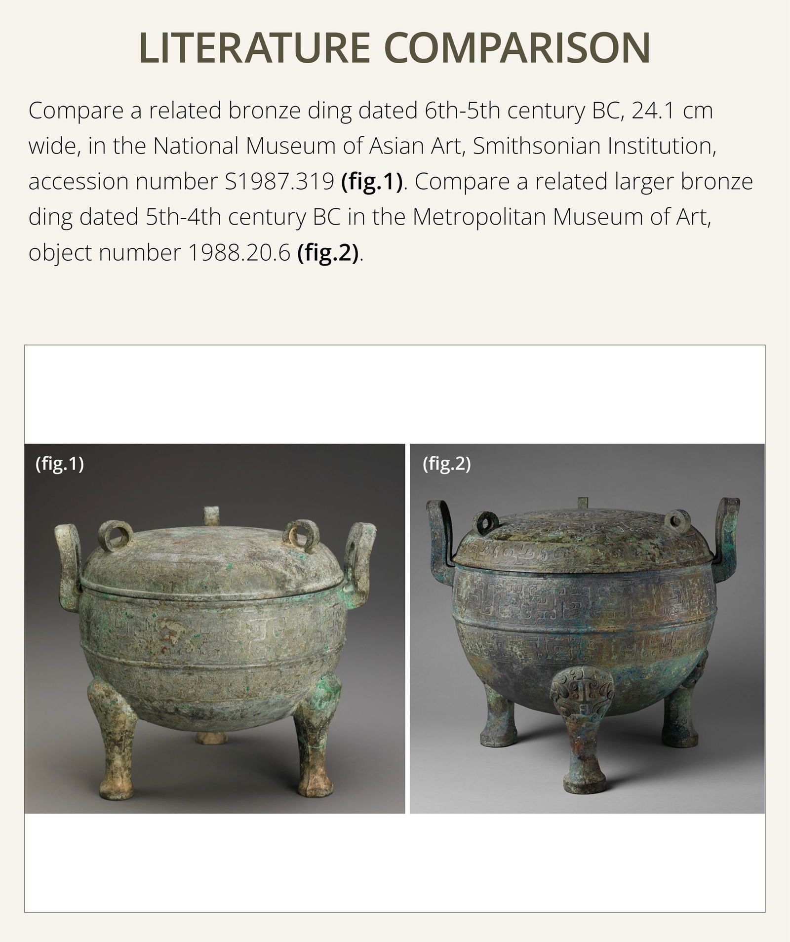 A BRONZE RITUAL FOOD VESSEL AND COVER, DING, LATE SPRING AND AUTUMN TO EARLY WARRING STATES PERIOD - 13