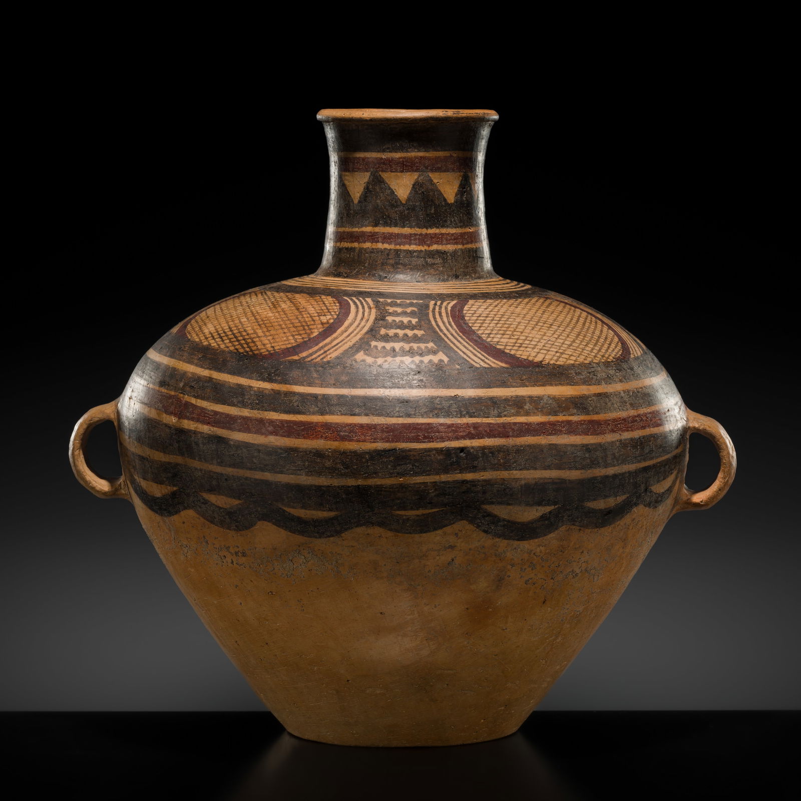 A LARGE AND IMPORTANT POTTERY JAR, NEOLITHIC PERIOD, MAJIAYAO CULTURE, LATE 3RD MILLENNIUM BC (1 of 18)