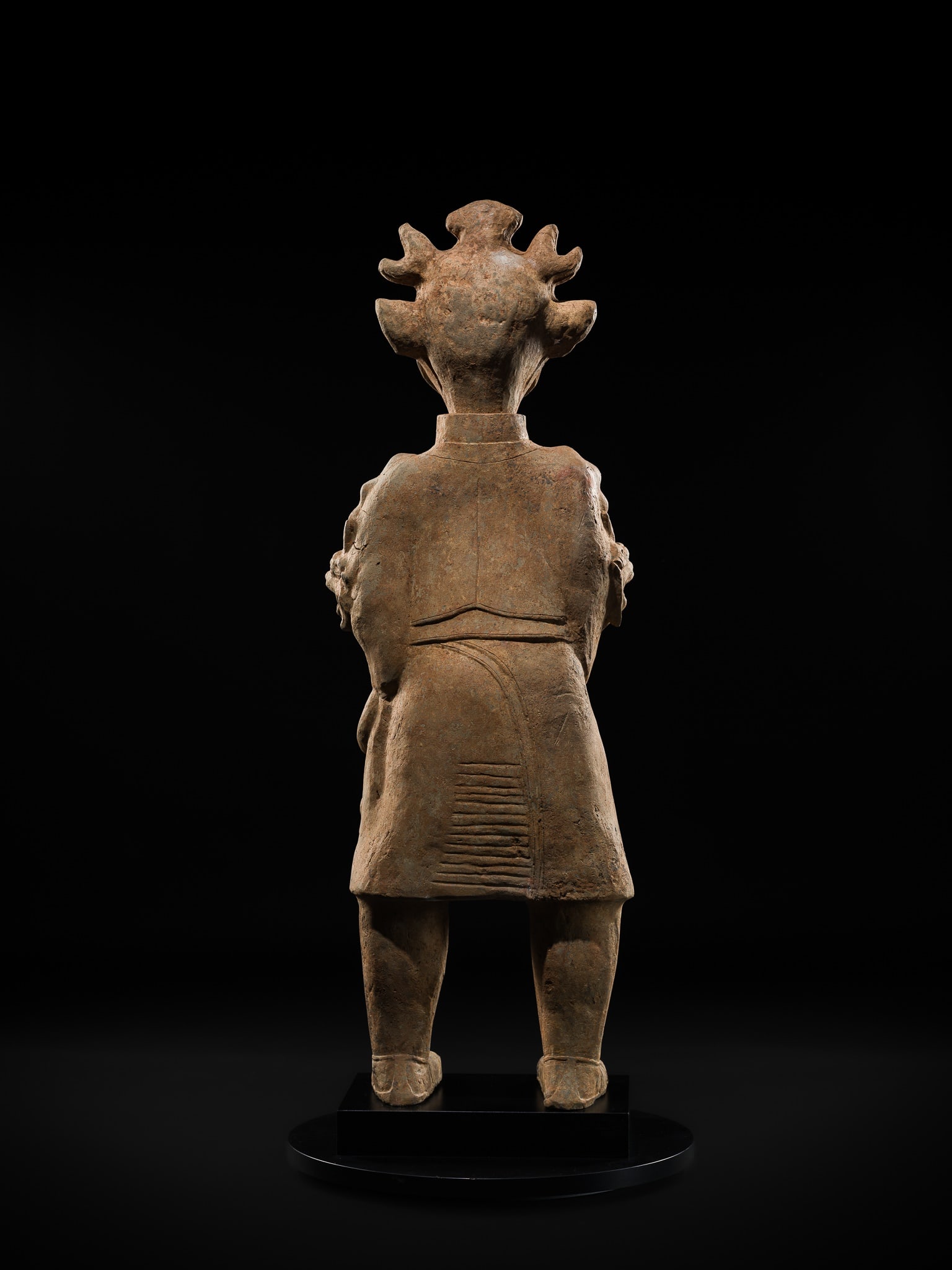A LARGE POTTERY FIGURE OF A TOMB SHAMAN, SICHUAN, HAN DYNASTY - 19