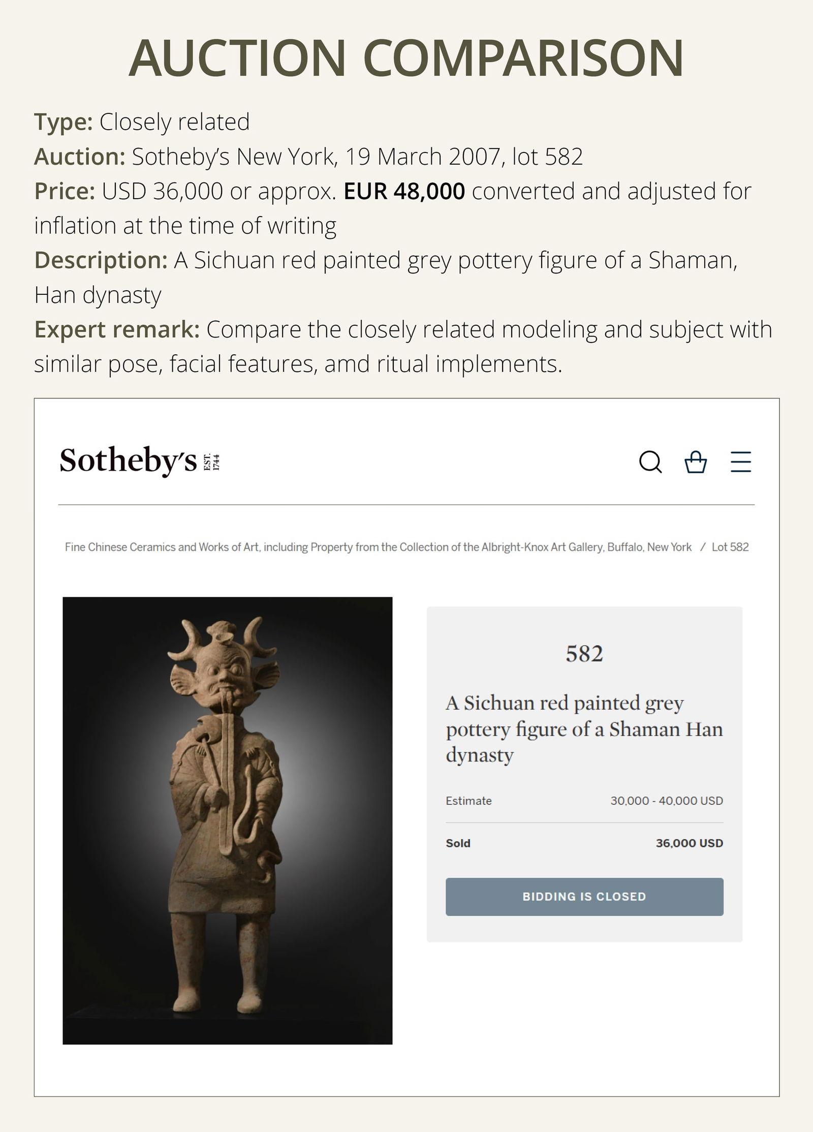 A LARGE POTTERY FIGURE OF A TOMB SHAMAN, SICHUAN, HAN DYNASTY - 4