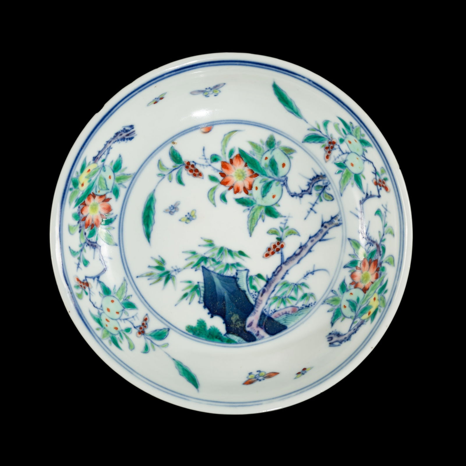 A FINE DOUCAI 'PEACH' DISH, YONGZHENG MARK AND PERIOD (1 of 13)