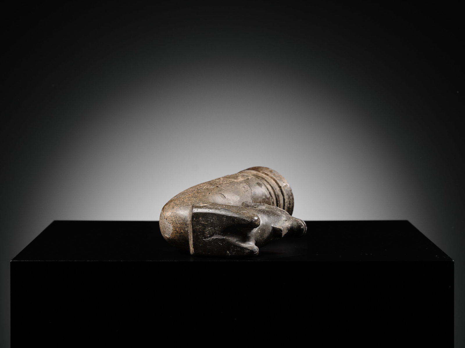 AN ANCIENT PERSIAN 'IBEX' STEATITE RHYTON, 2ND-1ST MILLENIUM BC - 16