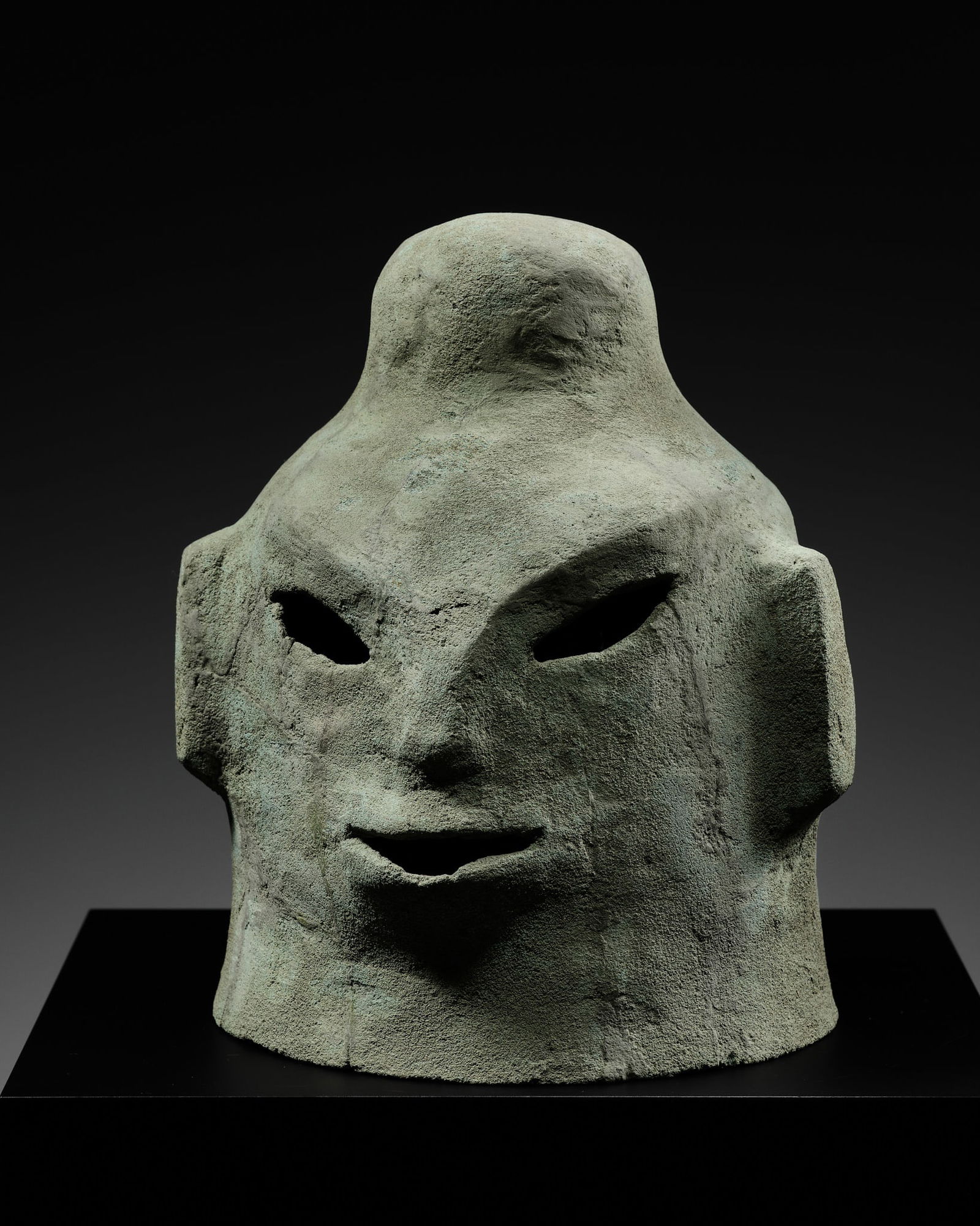 A BRONZE HEAD OF A MAN, GOA MADE, EAST JAVA, INDONESIA, 1ST MILLENNIUM BC-1ST MILLENNIUM AD: A BRONZE HEAD OF A MAN, GOA MADE, EAST JAVA, INDONESIA, 1ST MILLENNIUM BC-1ST MILLENNIUM AD Published: 1. Claudio Giardino, Massimo Vidale, and Gian Luca Bonora (eds.), Goa Made: An Archeological Disc