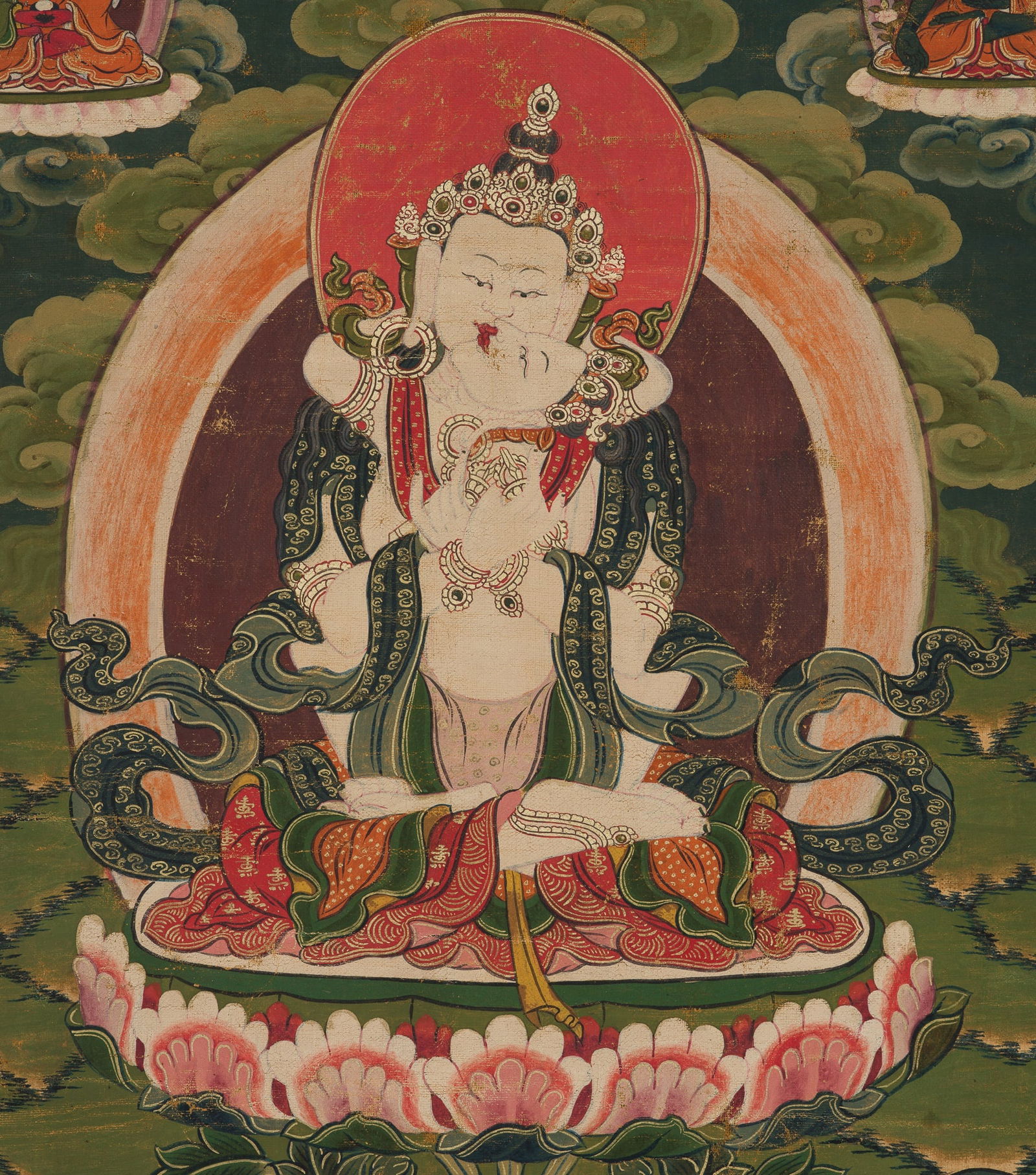 A THANGKA OF VAJRASATTVA AND CONSORT, TIBET, 19TH CENTURY (1 of 14)