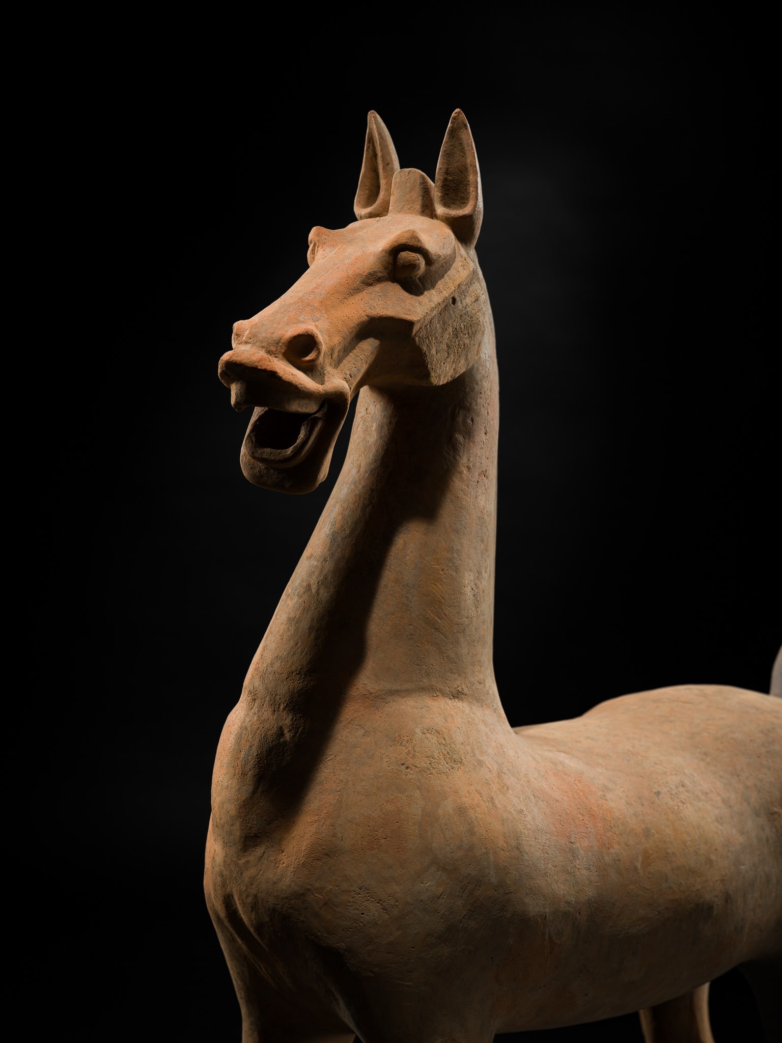 A LARGE SICHUAN POTTERY FIGURE OF A HORSE, EASTERN HAN DYNASTY, LENGTH 101 CM - 3