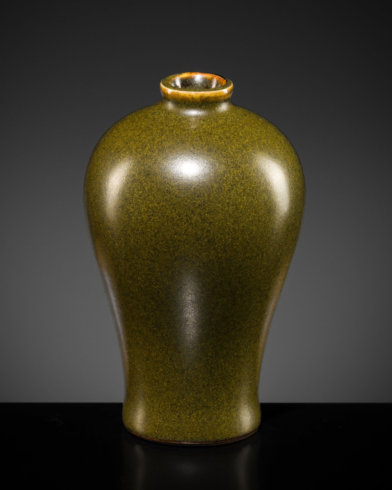A SMALL TEADUST-GLAZED VASE, MEIPING, 18TH CENTURY (1 of 14)