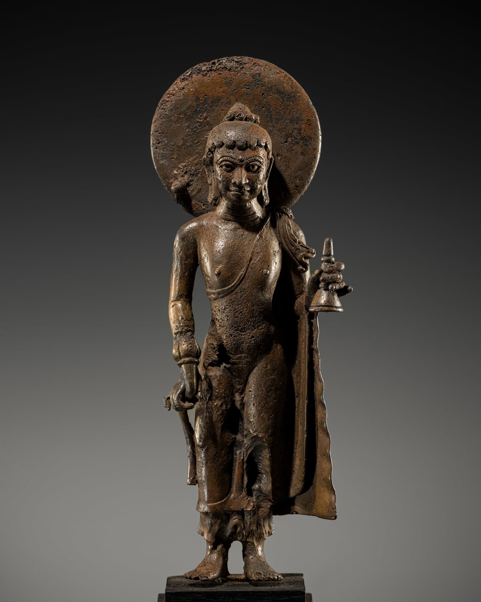 A BRONZE FIGURE OF A BODHISATTVA, SRIVIJAYA EMPIRE, 7TH-8TH CENTURY (1 of 13)