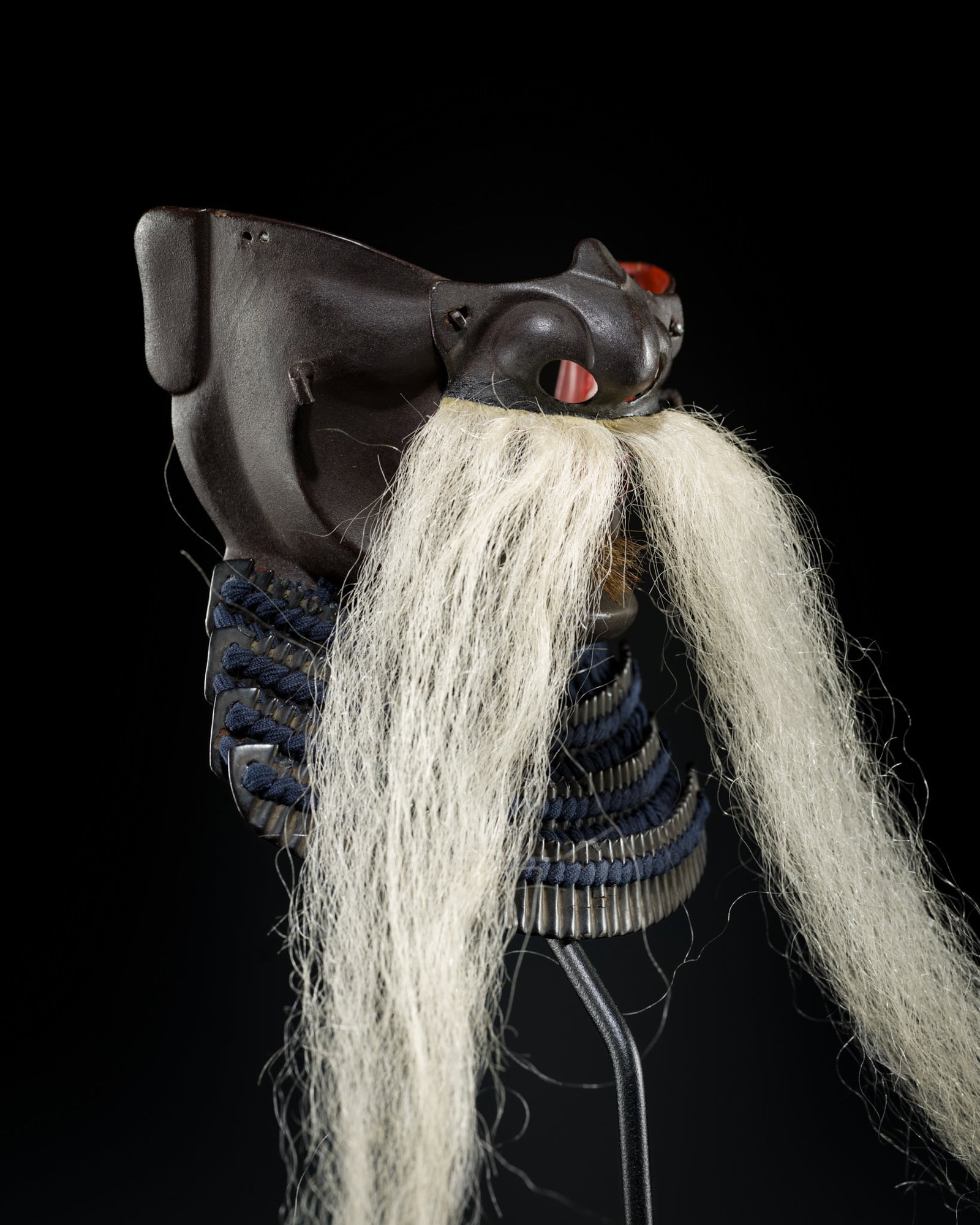 A LACQUERED IRON IWAI MENPO (1 of 8)