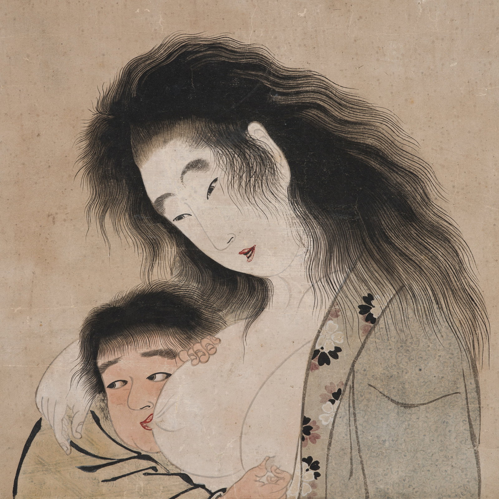 KITAGAWA UTAMARO (ATTR.): YAMAUBA AND KINTARO: KITAGAWA UTAMARO (ATTR.): YAMAUBA AND KINTARO Attributed to Kitagawa Utamaro (1754-1806), unsigned Japan, late 18th-early 19th century, Edo period (1615-1868) Published & Exhibi