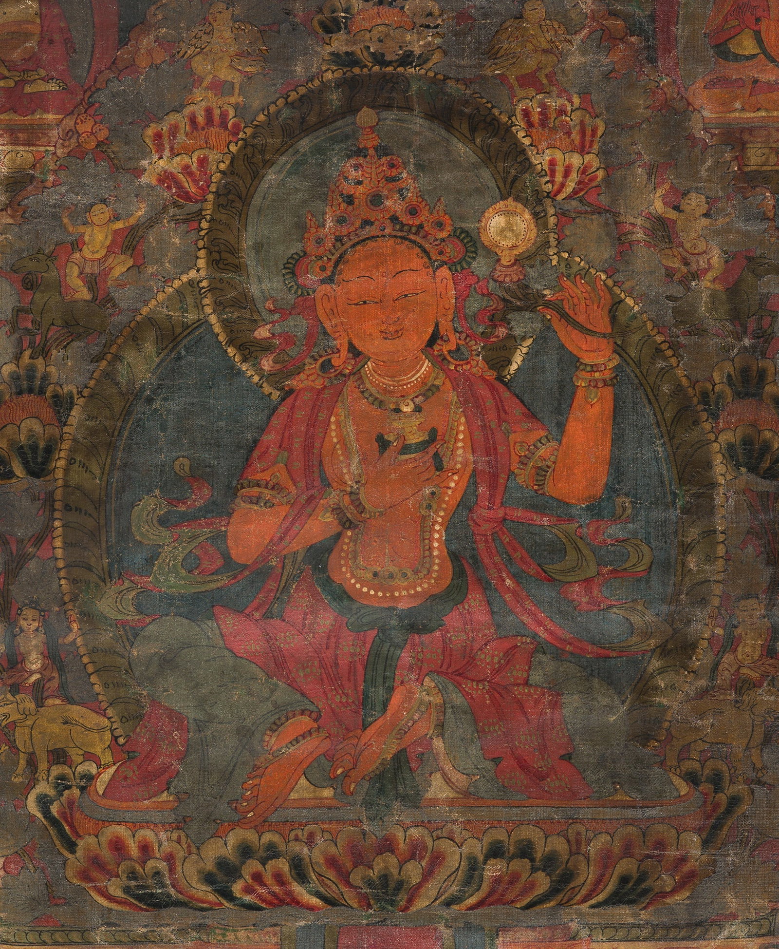 A THANGKA OF THE BON DEITY SHERAB CHAMMA, TIBET, 18TH CENTURY (1 of 7)