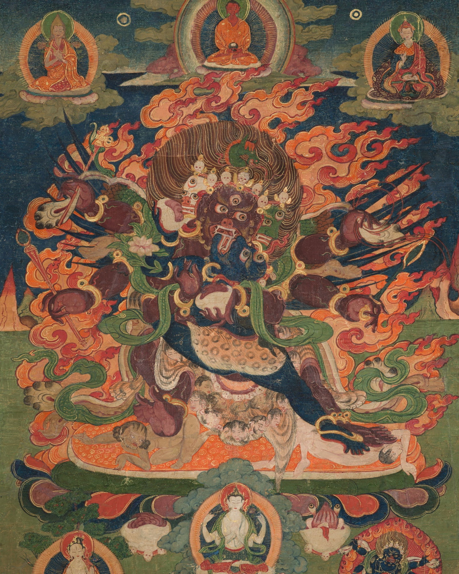 A THANGKA DEPICTING SUPERSECRET HAYAGRIVA AND CONSORT, TIBET, 18TH-19TH CENTURY (1 of 18)
