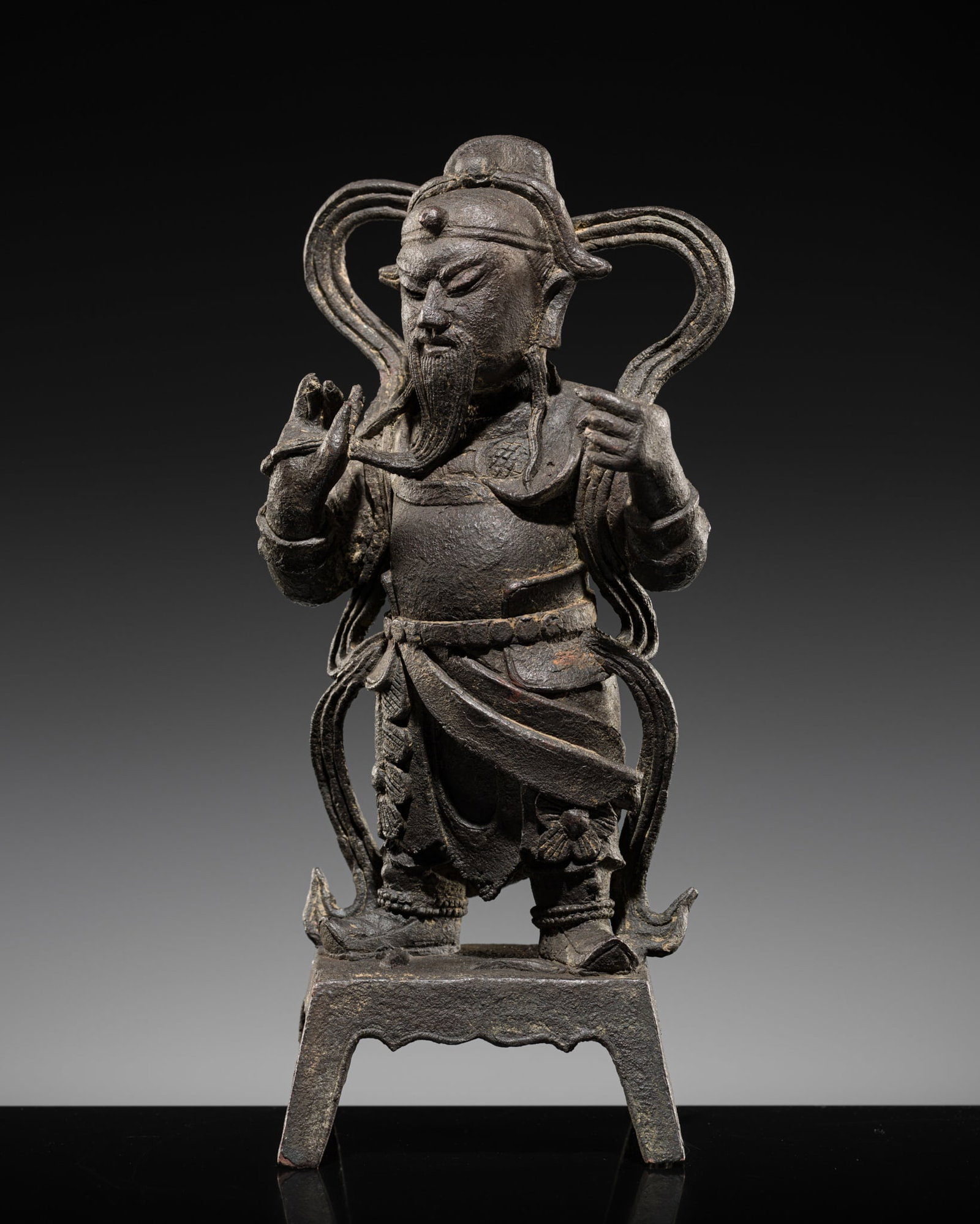 A BRONZE FIGURE OF GUANDI, MING DYNASTY (1 of 11)