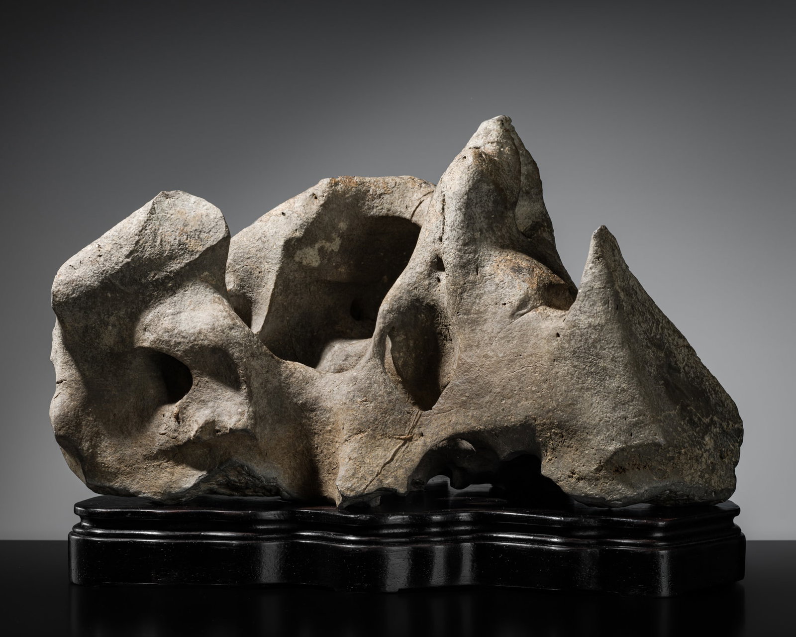 A TAIHU STONE SCHOLAR'S ROCK, QING DYNASTY (1 of 11)