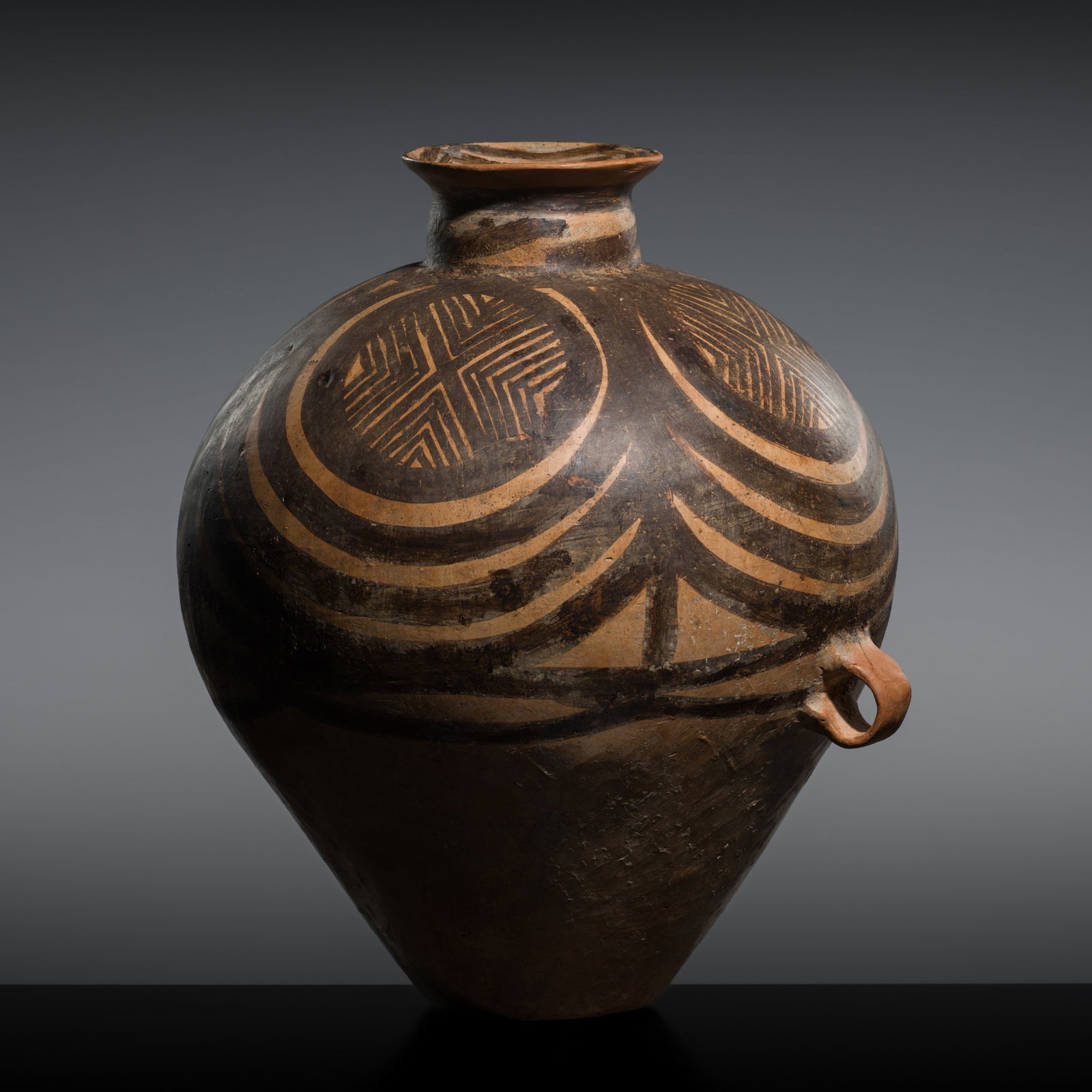 A LARGE PAINTED POTTERY JAR, NEOLITHIC PERIOD, MAJIAYAO CULTURE (1 of 13)
