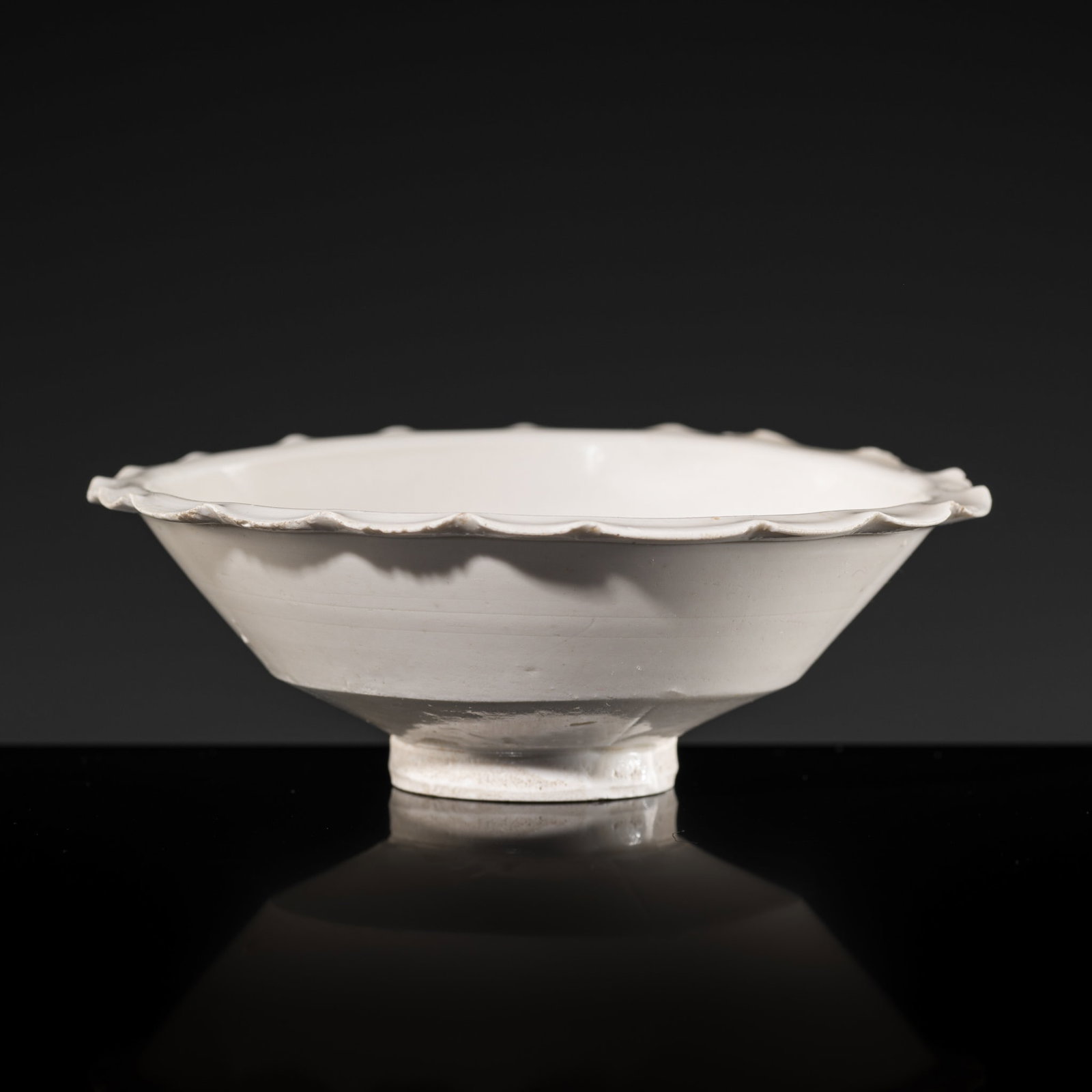 A DING FOLIATE-RIM BOWL, NORTHERN SONG DYNASTY, EX CARL KEMPE, PUBLISHED (1 of 13)