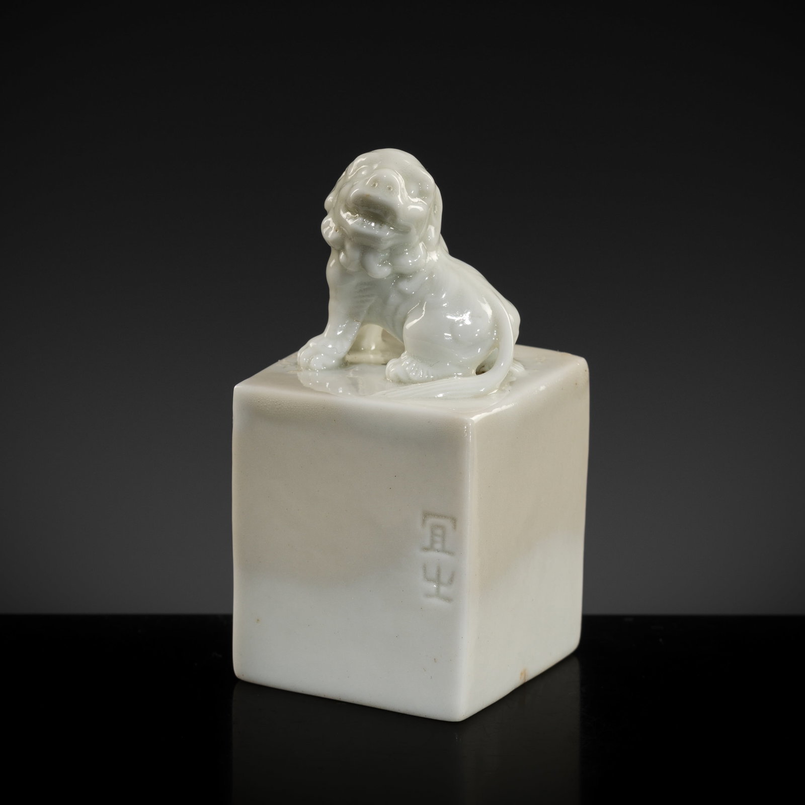 A DEHUA PORCELAIN 'BUDDHIST LION' SQUARE SEAL, 18TH CENTURY (1 of 13)