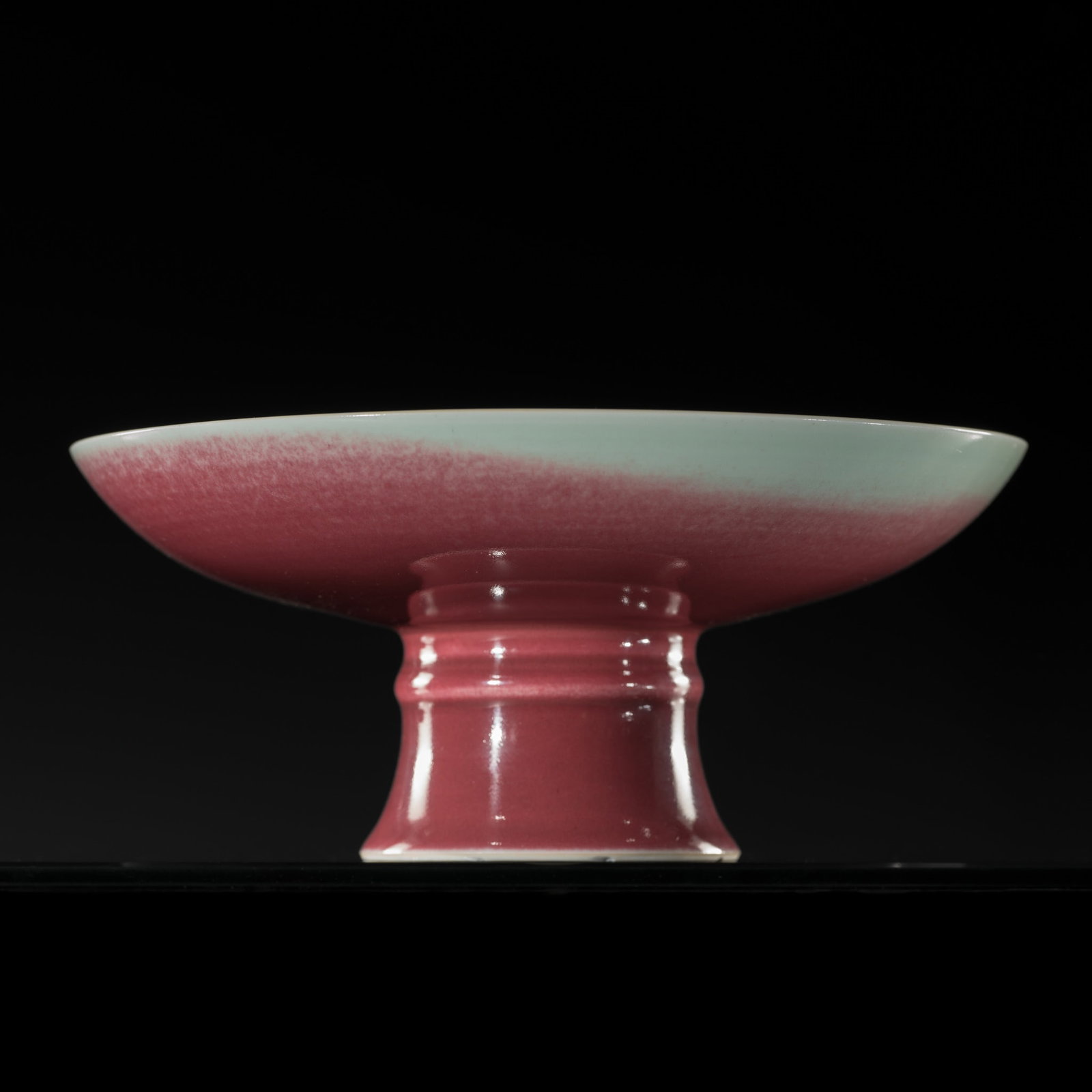AN EXCEPTIONAL COPPER-RED GLAZED STEM CUP, QIANLONG MARK AND PERIOD (1 of 18)