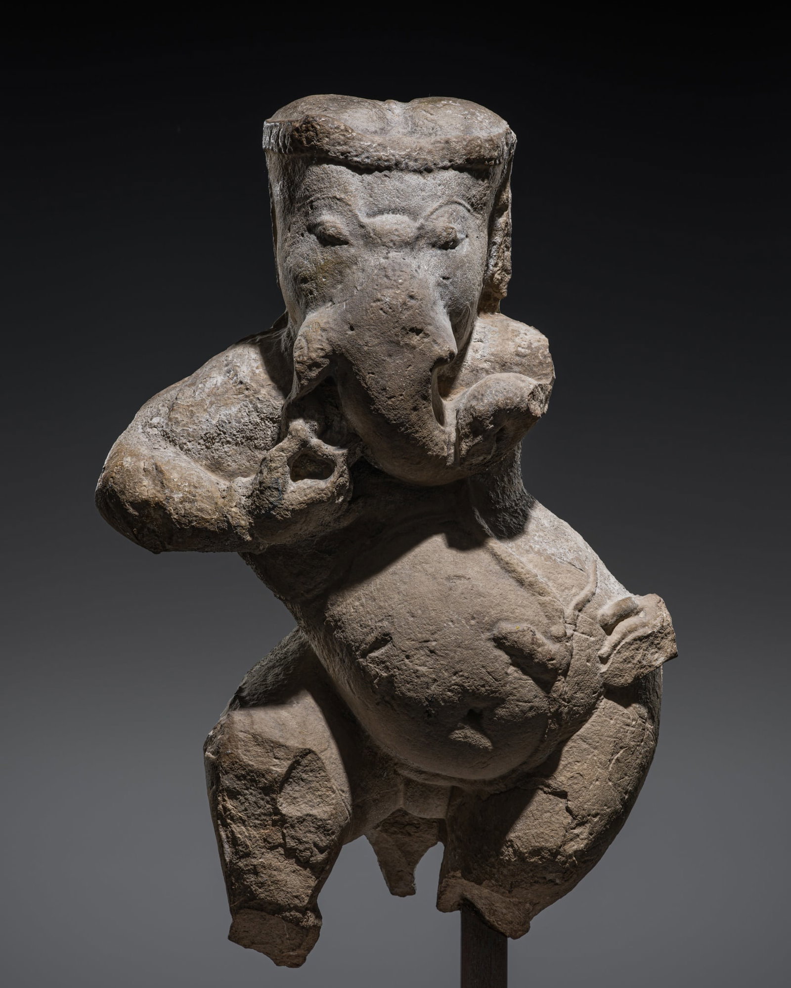A SANDSTONE FIGURE OF A DANCING GANESHA, MADHYA PRADESH OR RAJASTHAN, 11TH CENTURY (1 of 12)