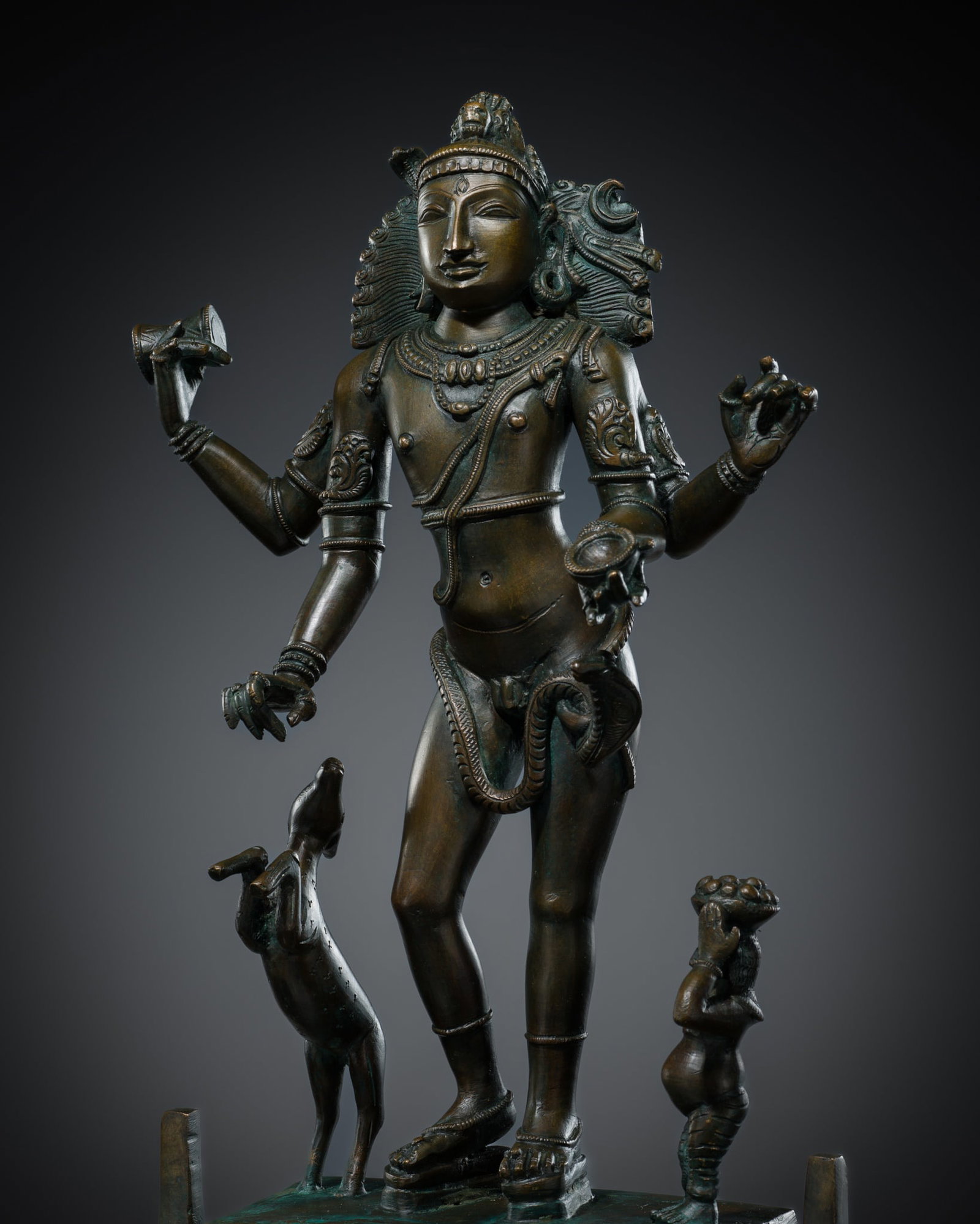 A BRONZE FIGURE OF SHIVA BHIKSHATANA, TAMIL NADU, 19TH-EARLY 20TH CENTURY (1 of 16)