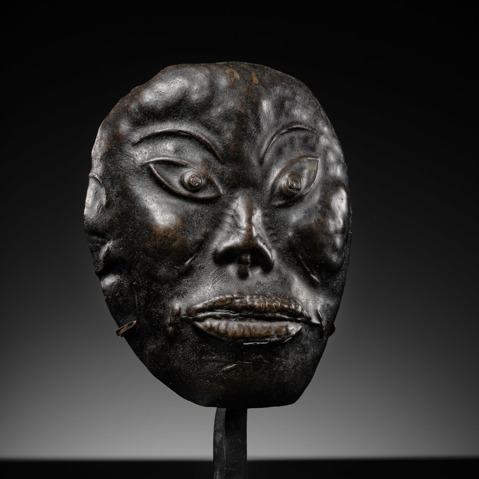 A BRONZE BURIAT SHAMAN'S MASK, CIRCA 1700-1900 (1 of 10)