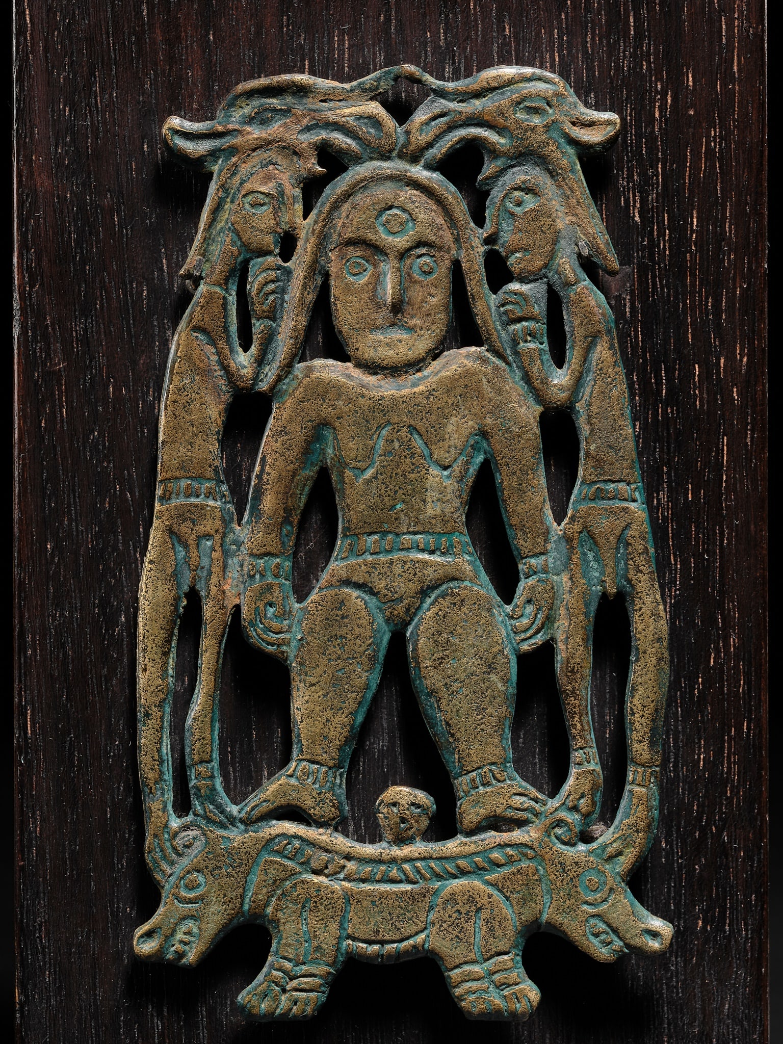 A BRONZE 'GODDESS' SHAMANISTIC PLAQUE, FINNO-UGRIC, 9TH-10TH CENTURY (1 of 11)