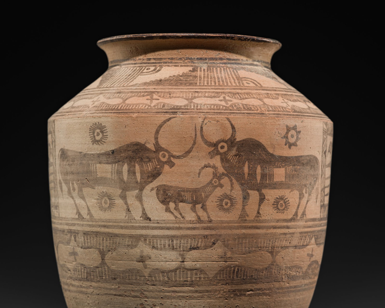 A NEOLITHIC POTTERY 'ZEBU' VESSEL, INDUS VALLEY CIVILIZATION, KULLI CULTURE, CIRCA 2300 BC (1 of 14)