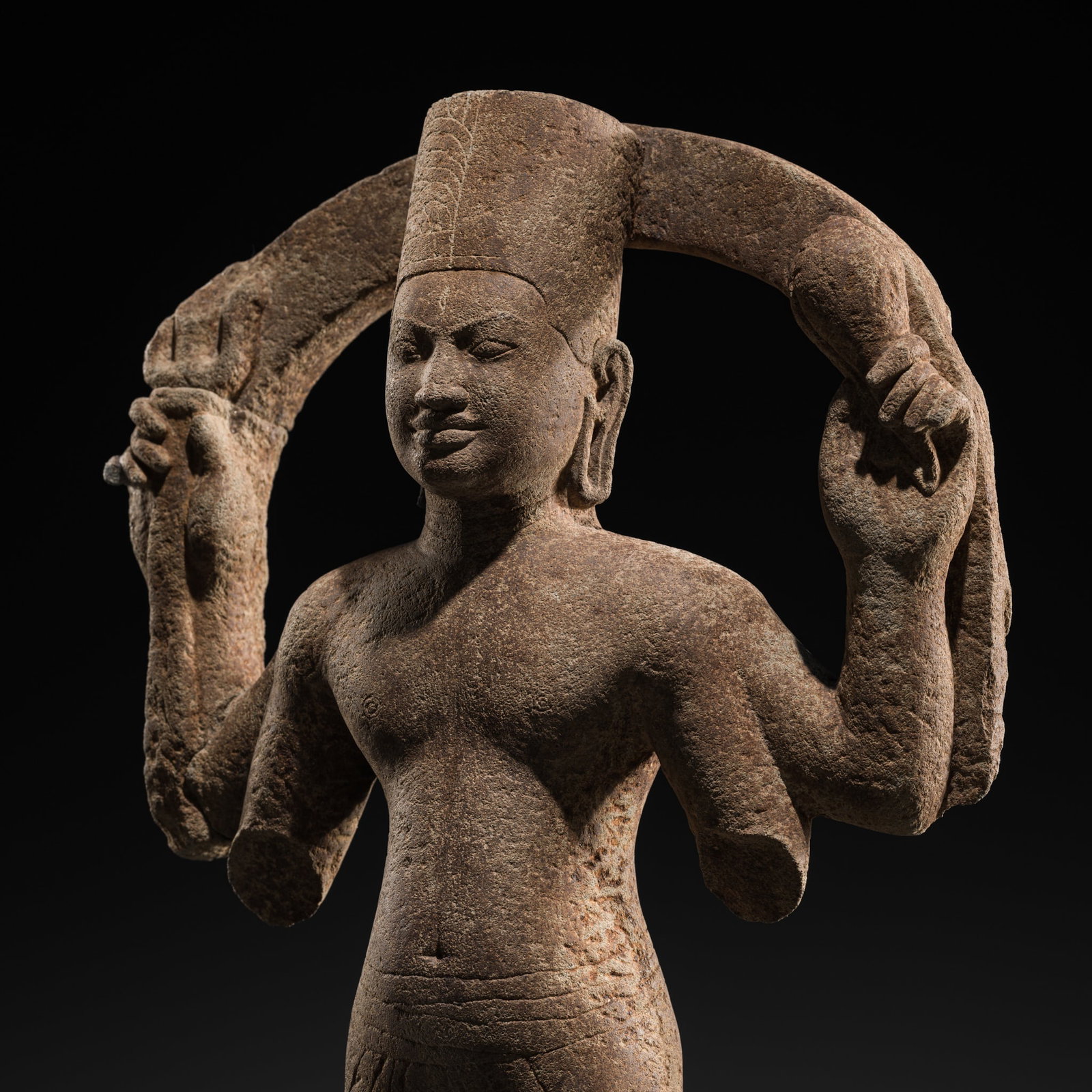 A FINE SANDSTONE FIGURE OF HARIHARA, PRE-ANGKORIAN PERIOD, 7TH-8TH CENTURY (1 of 10)