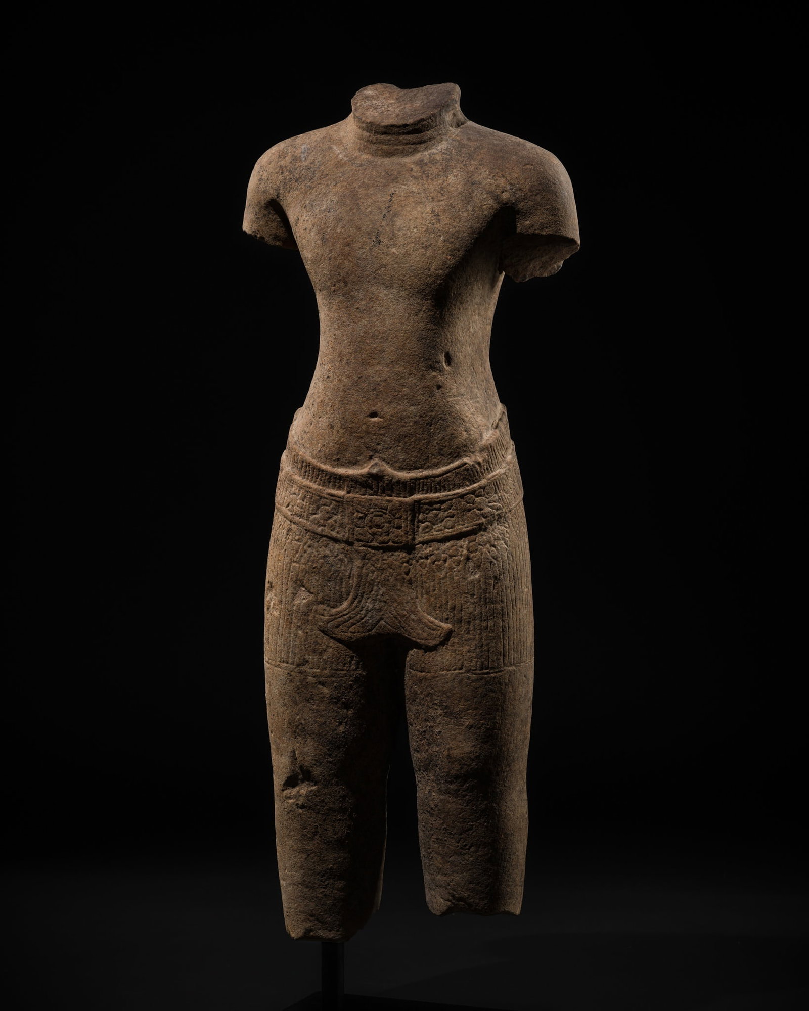 A BUFF SANDSTONE MALE TORSO, ANGKOR PERIOD, BAYON STYLE, 12TH-13TH CENTURY (1 of 11)