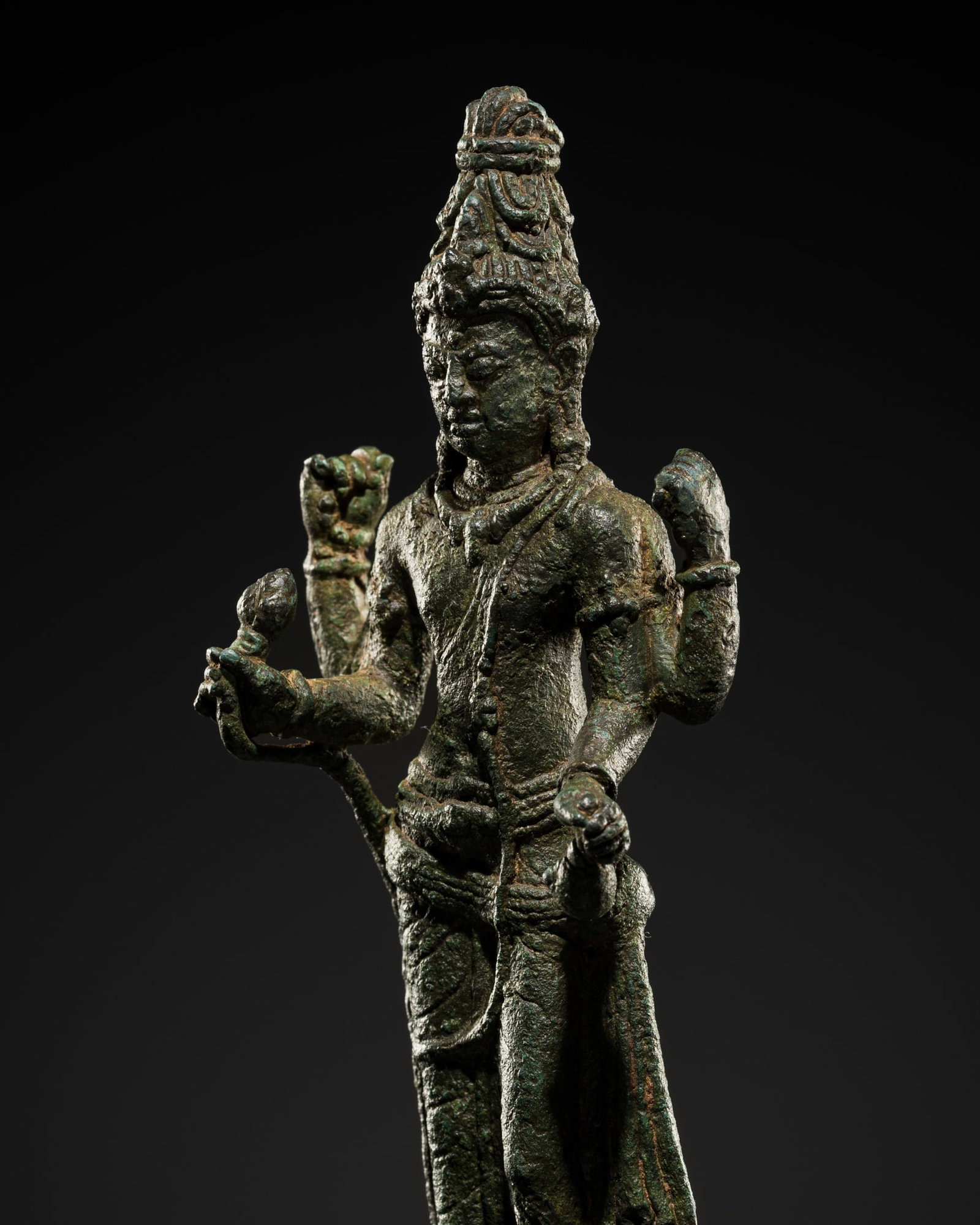 A BRONZE FIGURE OF AVALOKITESHVARA, SOUTH THAILAND, 8TH-9TH CENTURY (1 of 12)