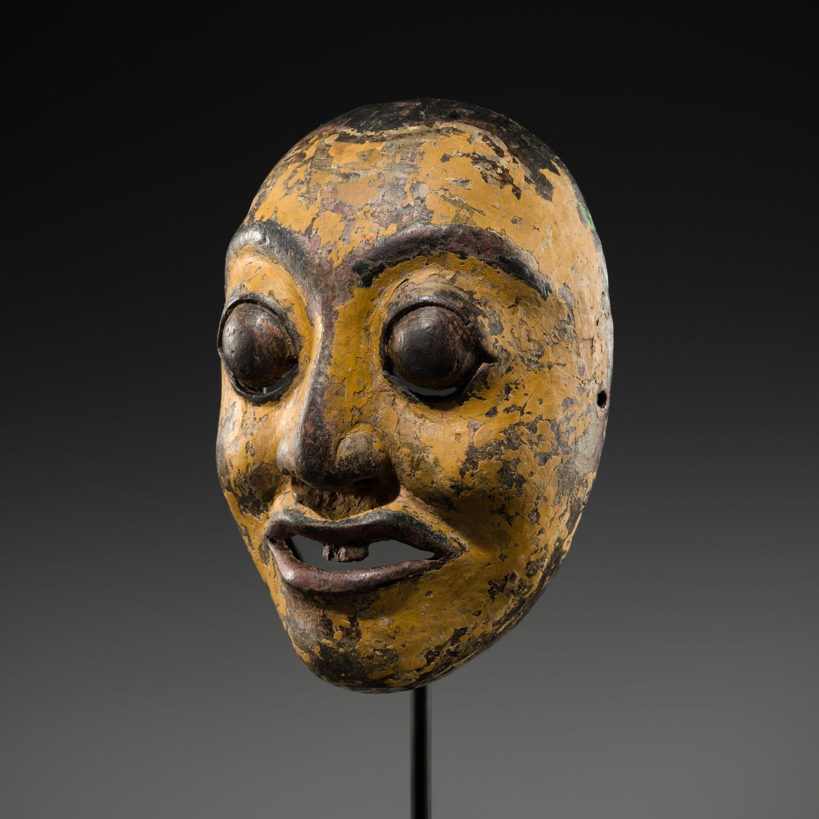 A POLYCHROME WOOD TOPENG DANCE MASK, BALI, 19TH CENTURY: A POLYCHROME WOOD TOPENG DANCE MASK, BALI, 19TH CENTURY Published & Exhibited: Martin Doustar, Austronesia & Beyond, Parcours des Mondes 2023, Paris, p. 211, no. 93. Expert's note: