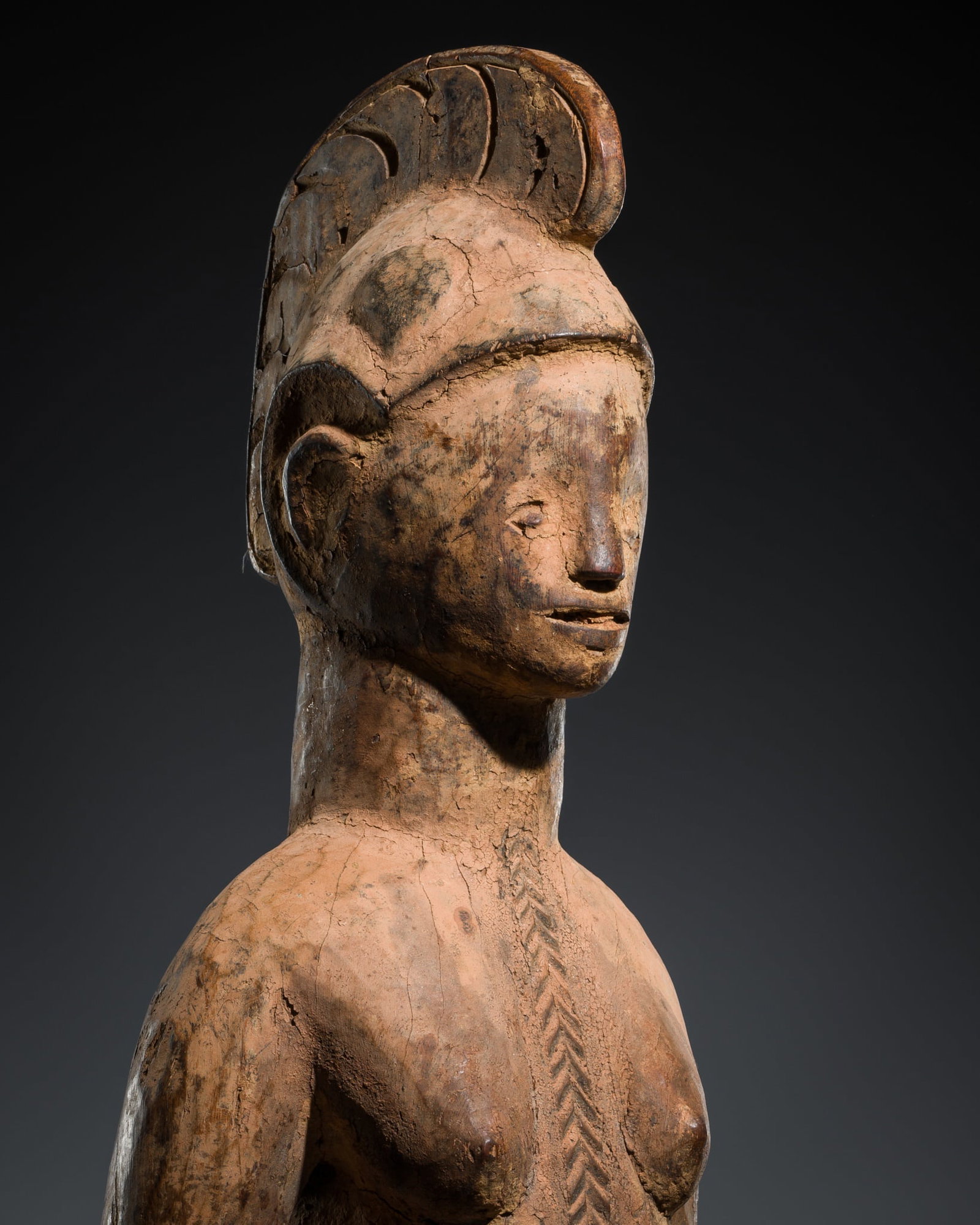 AN IGBO WOOD FIGURE, ALUSI, NIGERIA, FIRST HALF OF 20TH CENTURY (1 of 12)