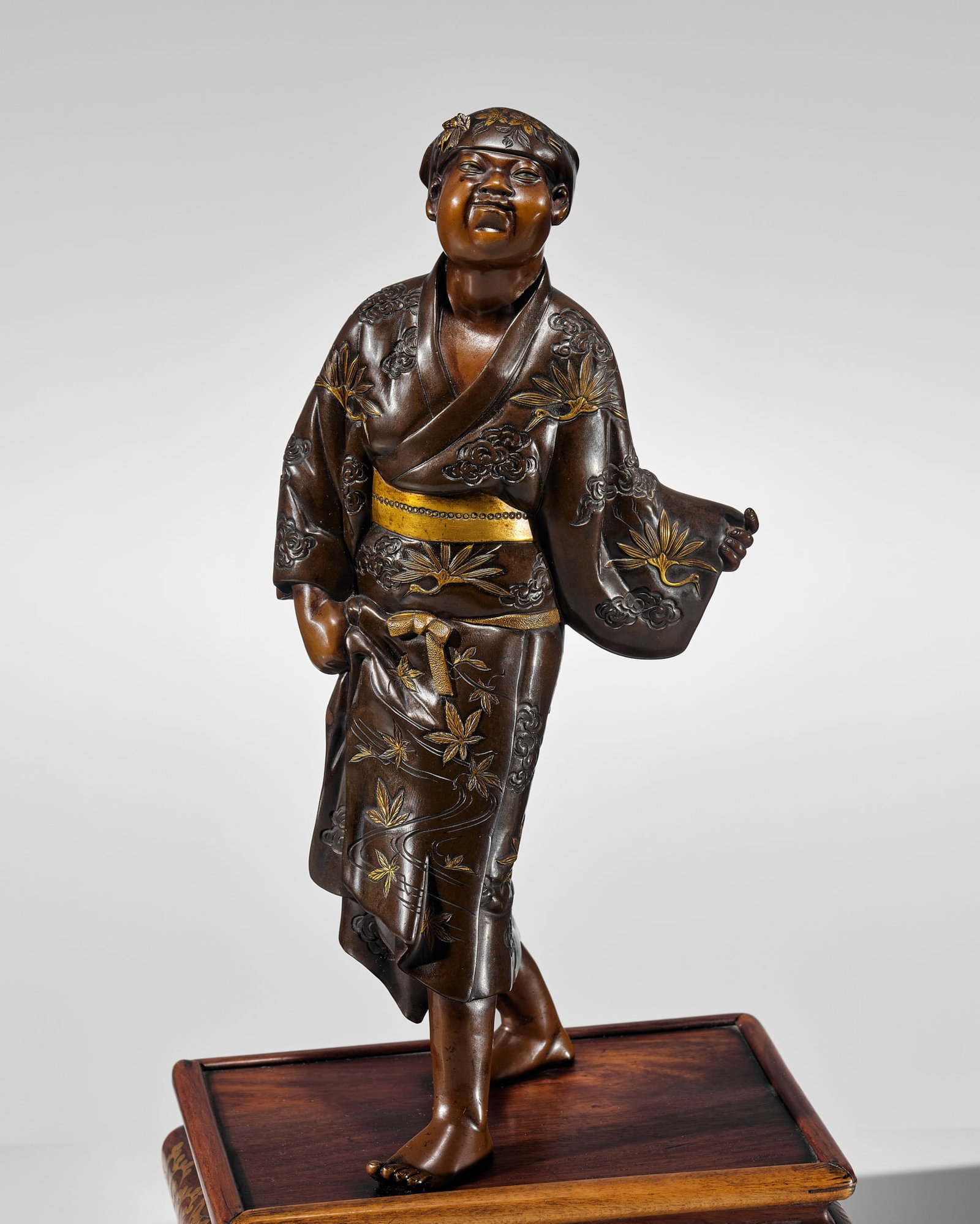 MIYAO: A FINE PARCEl-GILT BRONZE FIGURE OF A YOUNG DANCER (1 of 11)