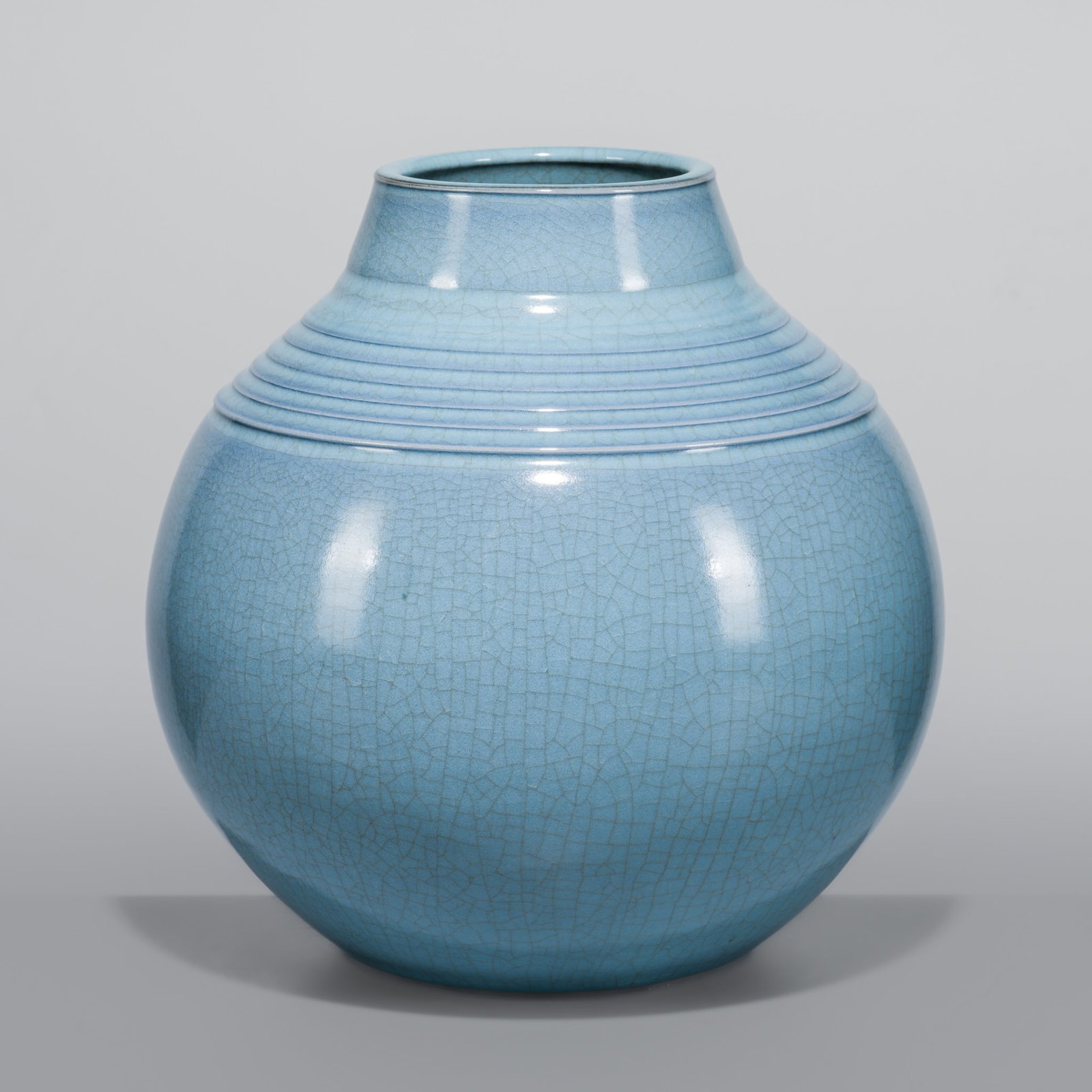 NAKASHIMA HIROSHI (LIVING NATIONAL TREASURE): AN EXCEPTIONAL RU-TYPE CELADON CRACKLE-GLAZED (1 of 12)