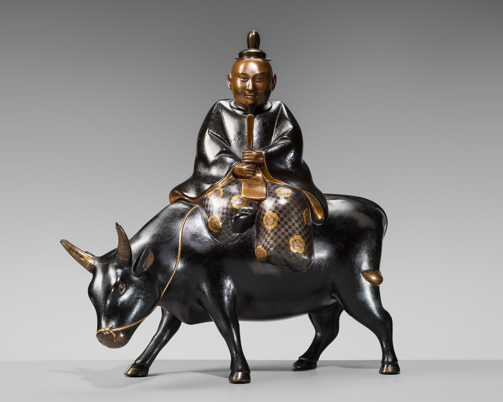 A FINE LACQUER OKIMONO OF SUGAWARA NO MICHIZANE: A FINE LACQUER OKIMONO OF SUGAWARA NO MICHIZANE Japan, 19th century, Meiji period (1868-1912) Published: Resonance of Wa - The Japanese Spirit. Casal Collection, 2025, p. 177. Exquisitely