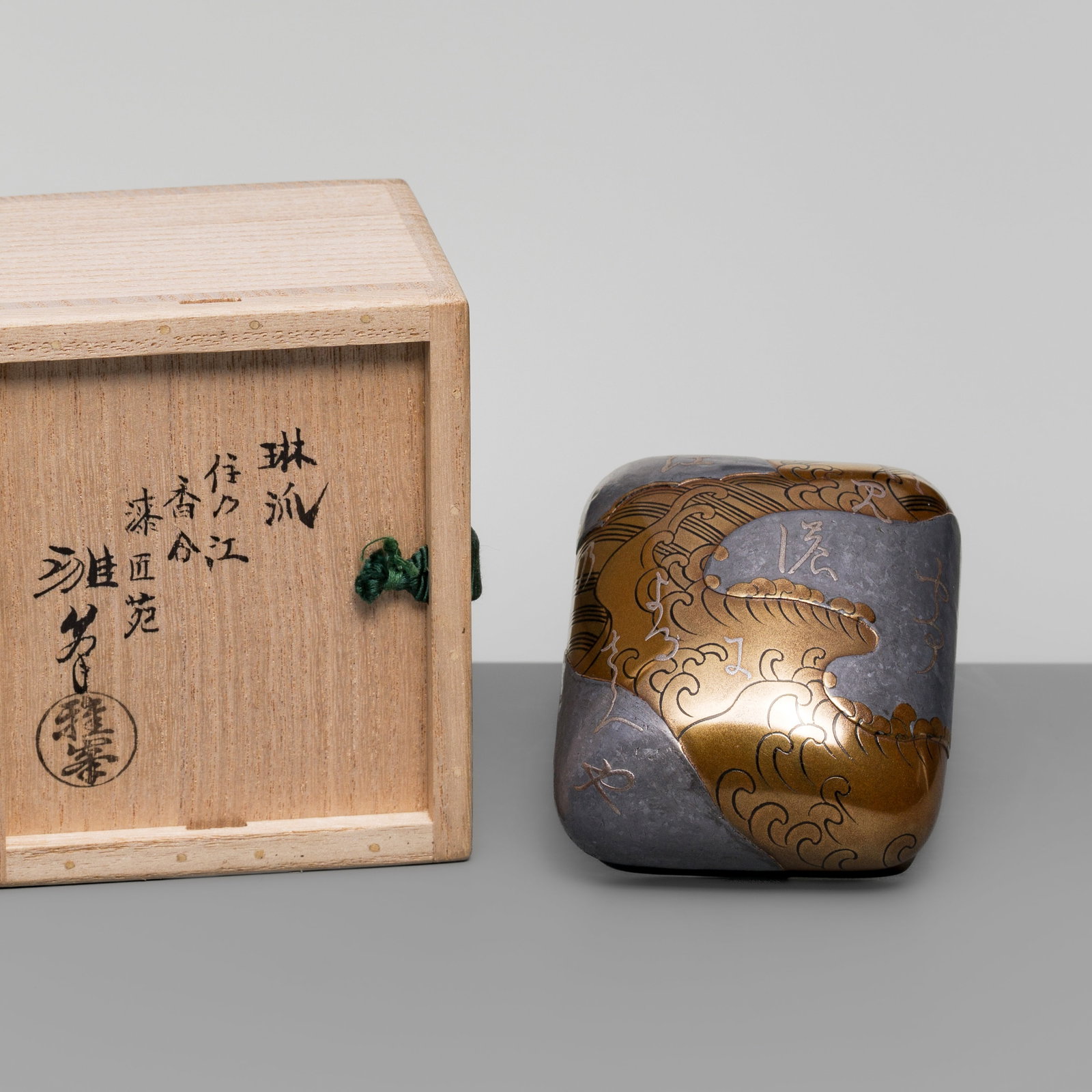 MAEDA MASATAKA: A FINE RINPA-STYLE INLAID LACQUER KOGO, AFTER OGATA KORIN: MAEDA MASATAKA: A FINE RINPA-STYLE INLAID LACQUER KOGO, AFTER OGATA KORIN By Maeda Masataka, signed Masataka Japan, early 20th century, Meiji period (1868–1912) to Taisho period (1912–1926