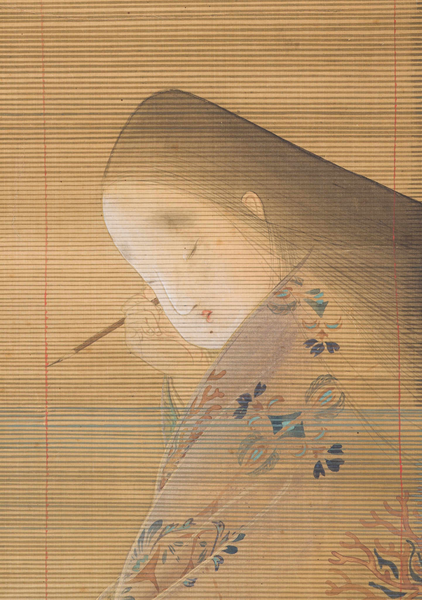 TERASAKI KOGYO: LADY MURASAKI SHIKIBU WRITING THE TALE OF GENJI: TERASAKI KOGYO: LADY MURASAKI SHIKIBU WRITING THE TALE OF GENJI By Terasaki Kogyo (1866-1919), signed Kogyo with seal Kogyo Japan, Meiji (1868-1912)-Taisho period (1912-1926) Ink, watercolors, and gou