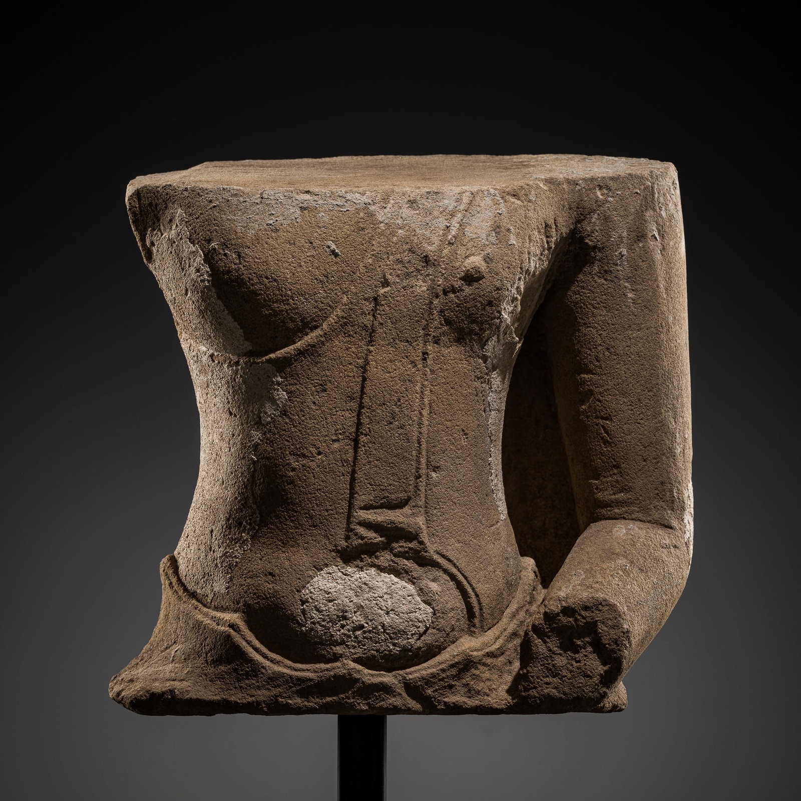 A SANDSTONE TORSO OF BUDDHA, AYUTTHAYA KINGDOM, 15TH-17TH CENTURY (1 of 11)