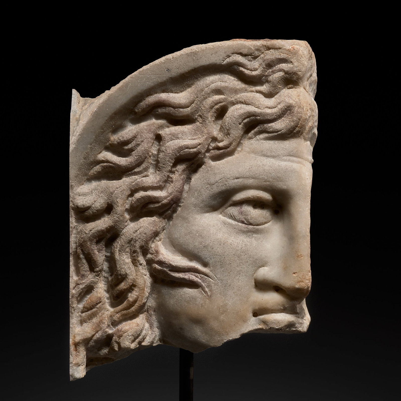 A ROMAN MARBLE ACROTERION, CIRCA 2ND-EARLY 3RD CENTURY: A ROMAN MARBLE ACROTERION, CIRCA 2ND-EARLY 3RD CENTURY This lot is from a single owner collection and is therefore offered without reserve The Jorgen Ruben Gallery Ledger, entry from 2012: “No. 