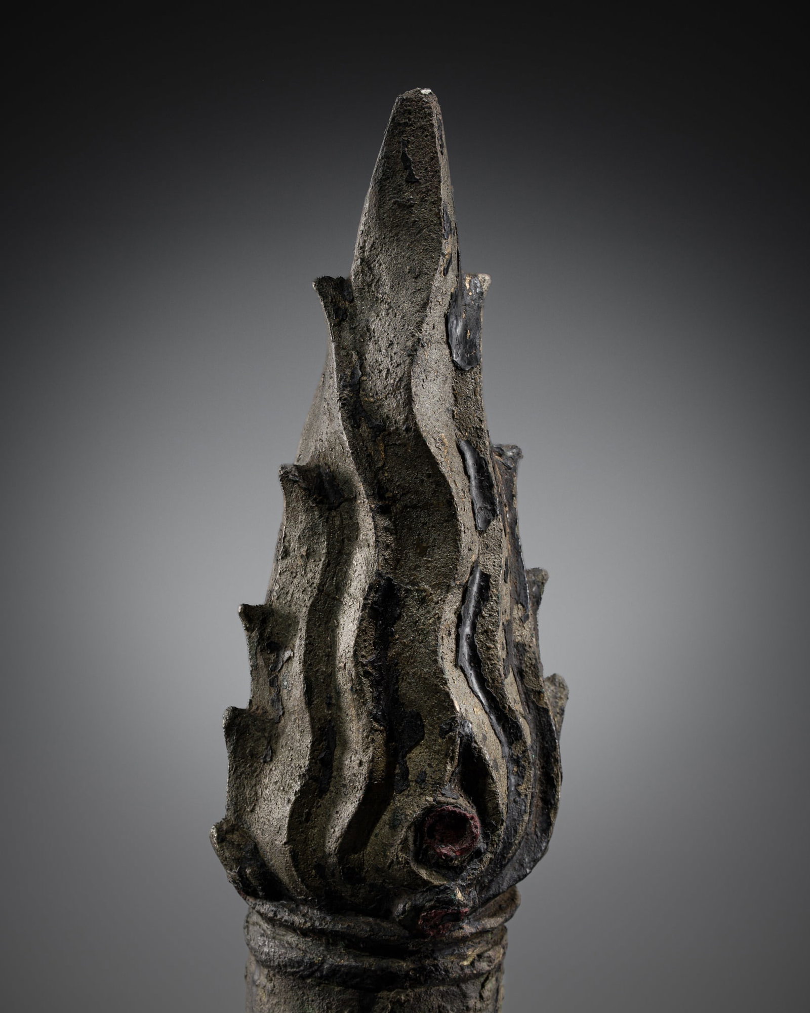A LARGE BRONZE BUDDHA'S ENLIGHTENMENT FLAME, SIRASPATA, SUKHOTHAI PERIOD: A LARGE BRONZE BUDDHA'S ENLIGHTENMENT FLAME, SIRASPATA, SUKHOTHAI PERIOD This lot is from a single owner collection and is therefore offered without reserve The Jorgen Ruben Gallery Ledger, entry from