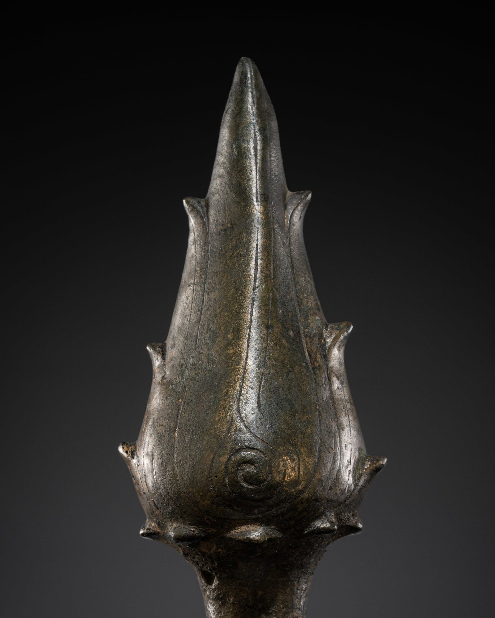 A VERY RARE BRONZE BUDDHA'S ENLIGHTENMENT FLAME, SIRASPATA, LAN NA KINGDOM: A VERY RARE BRONZE BUDDHA'S ENLIGHTENMENT FLAME, SIRASPATA, LAN NA KINGDOM This lot is from a single owner collection and is therefore offered without reserve The Jorgen Ruben Gallery Ledger, entry fr