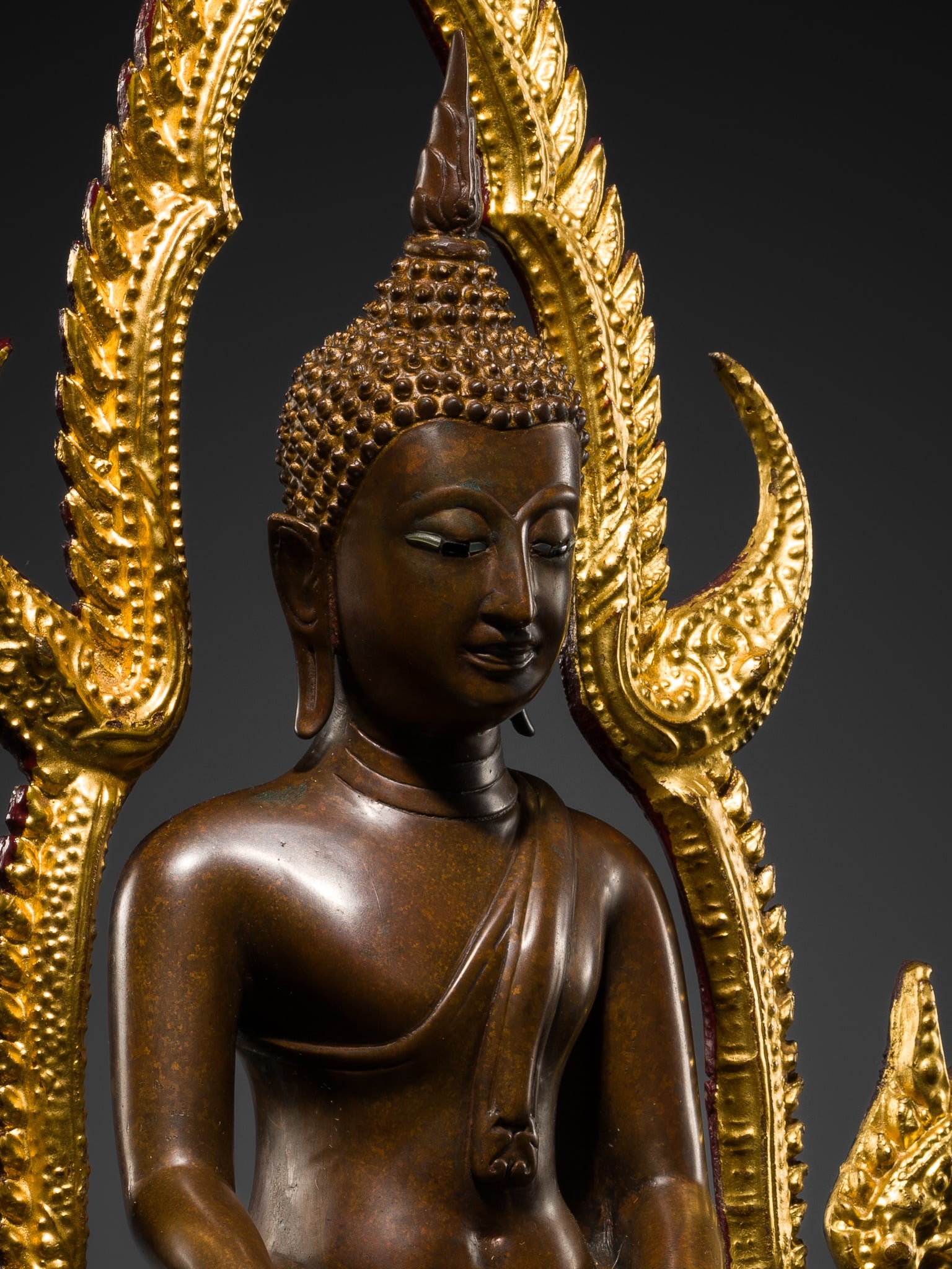 A BRONZE FIGURE OF BUDDHA, c. 1880s: A BRONZE FIGURE OF BUDDHA, c. 1880s This lot is from a single owner collection and is therefore offered without reserve The Jorgen Ruben Gallery Ledger, entry from 2005: “No. 267, HH 1993, FH 19